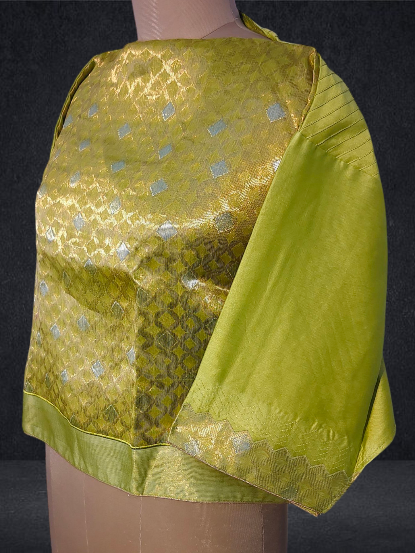 Semistitched Chanderi Ɓlouse