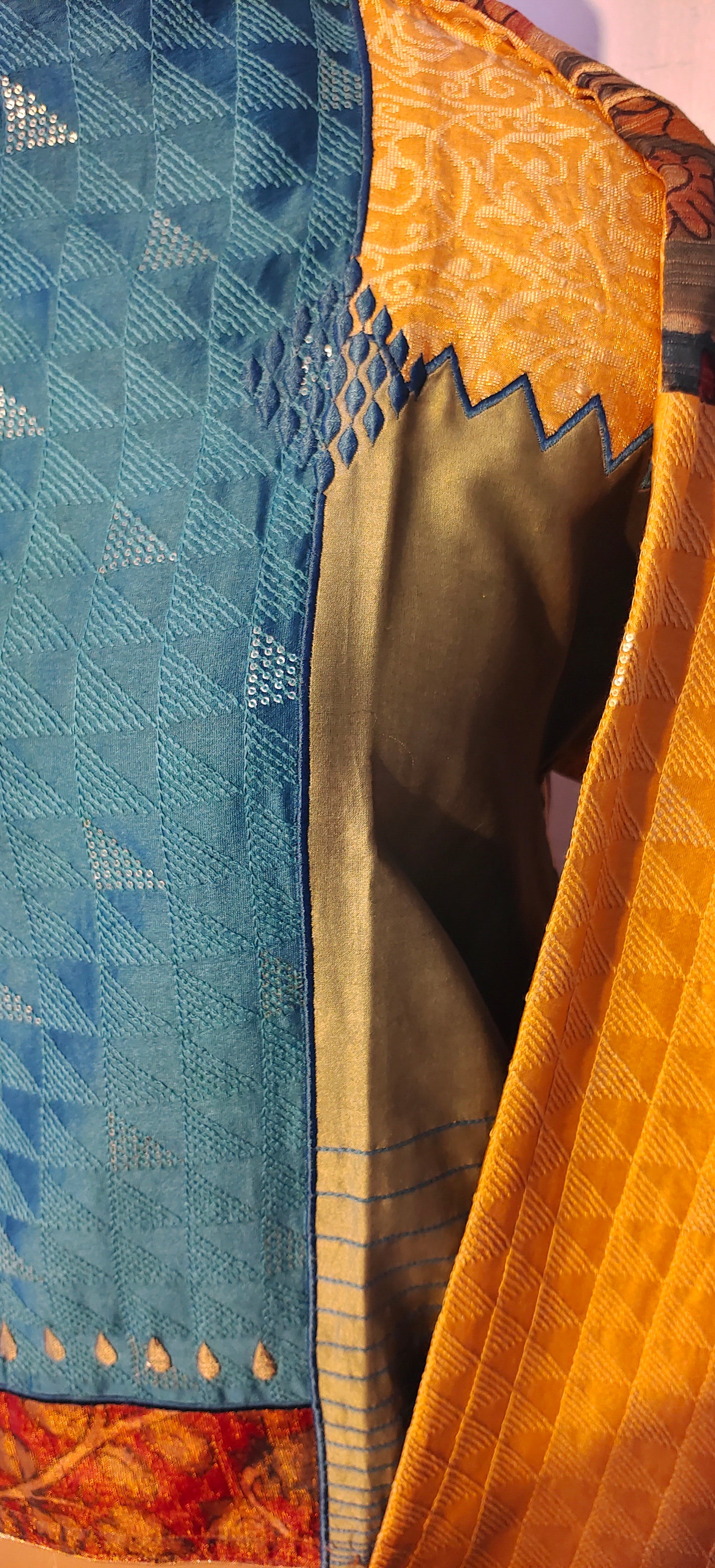Semistitched Chanderi Ɓlouse