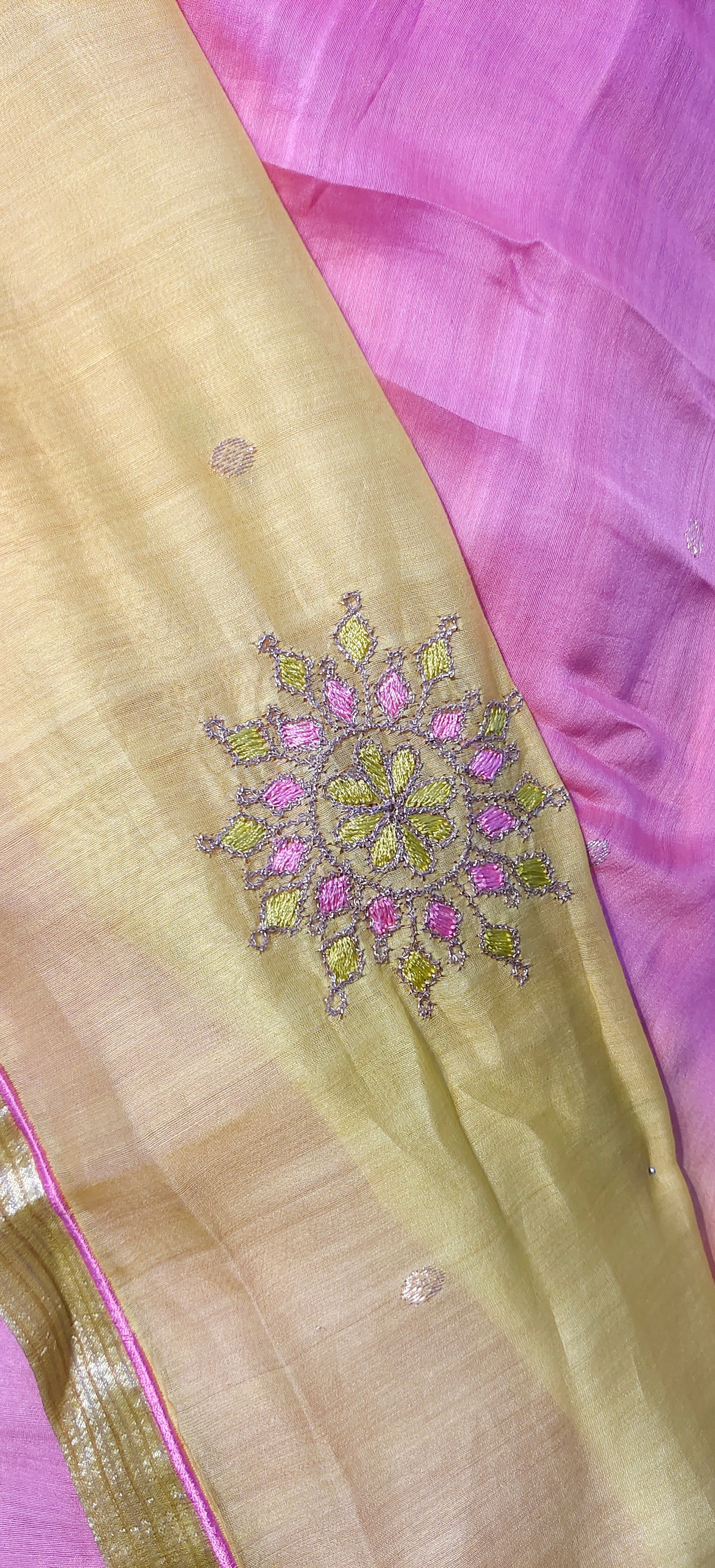 Semi Stitched Formal chanderi Suitset