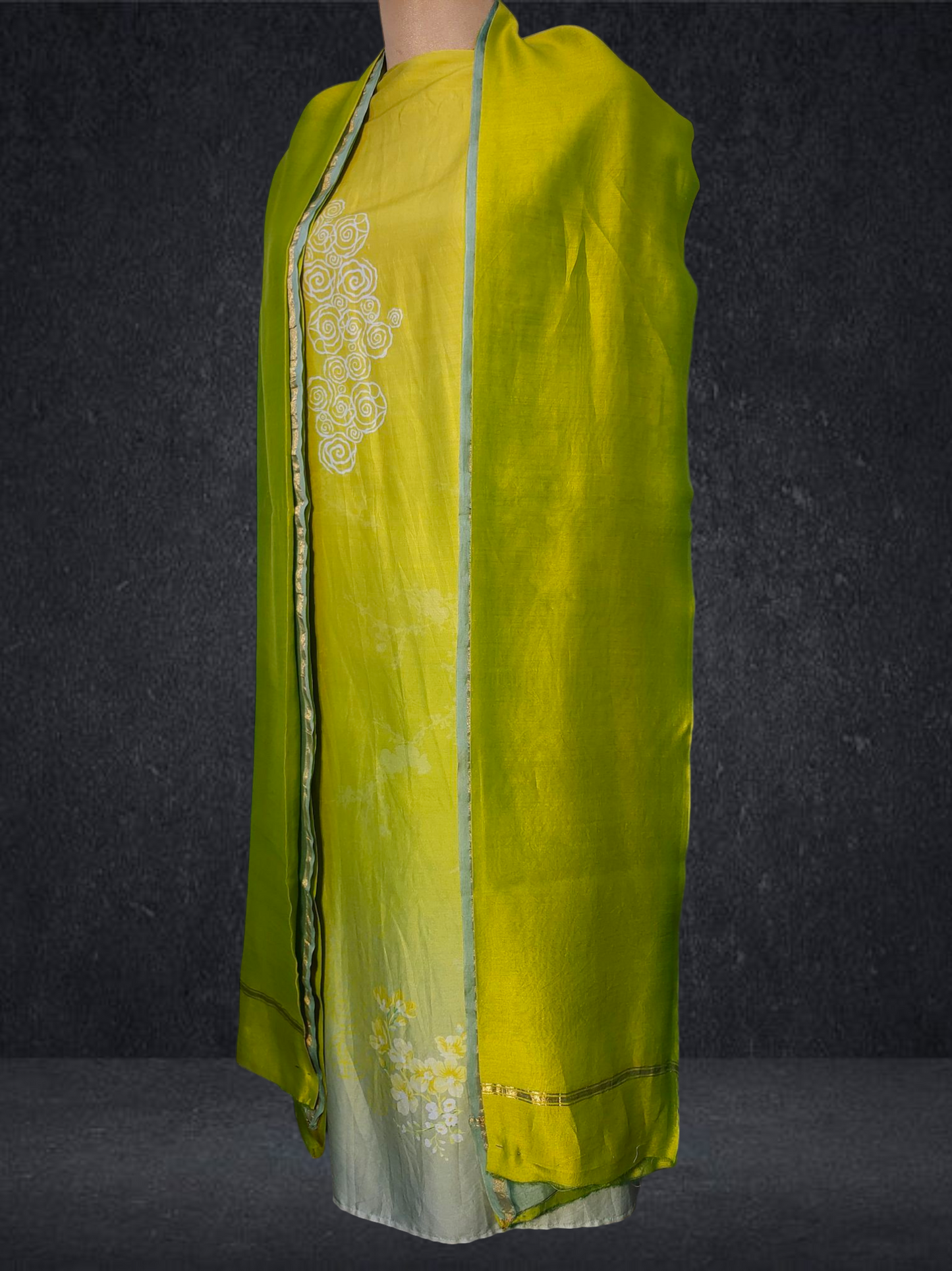 Semi Stitched Chanderi Casual Suitset VISHAL KAPUR