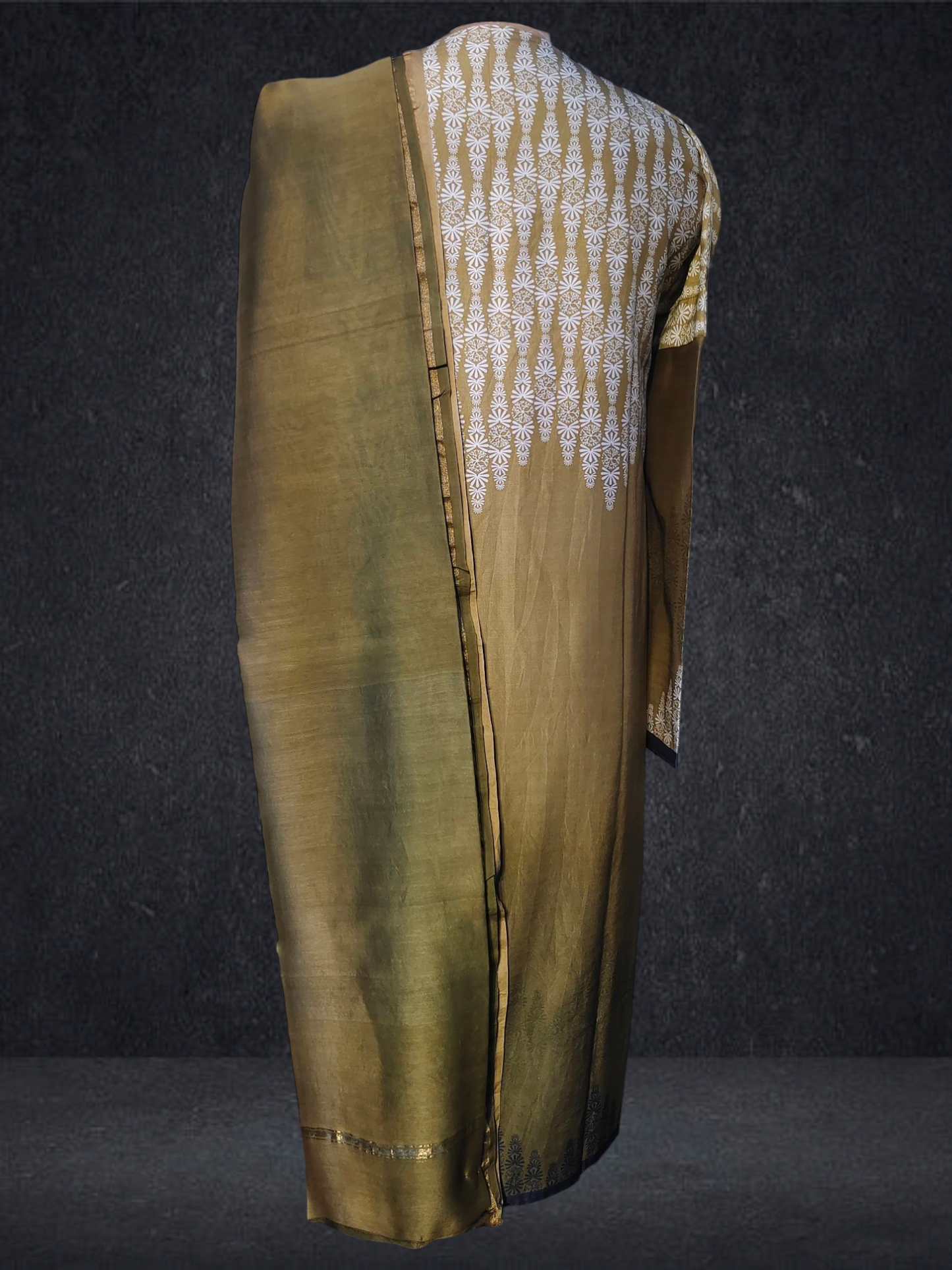 Semistitched Chanderi printed casual Kurta VISHAL KAPUR