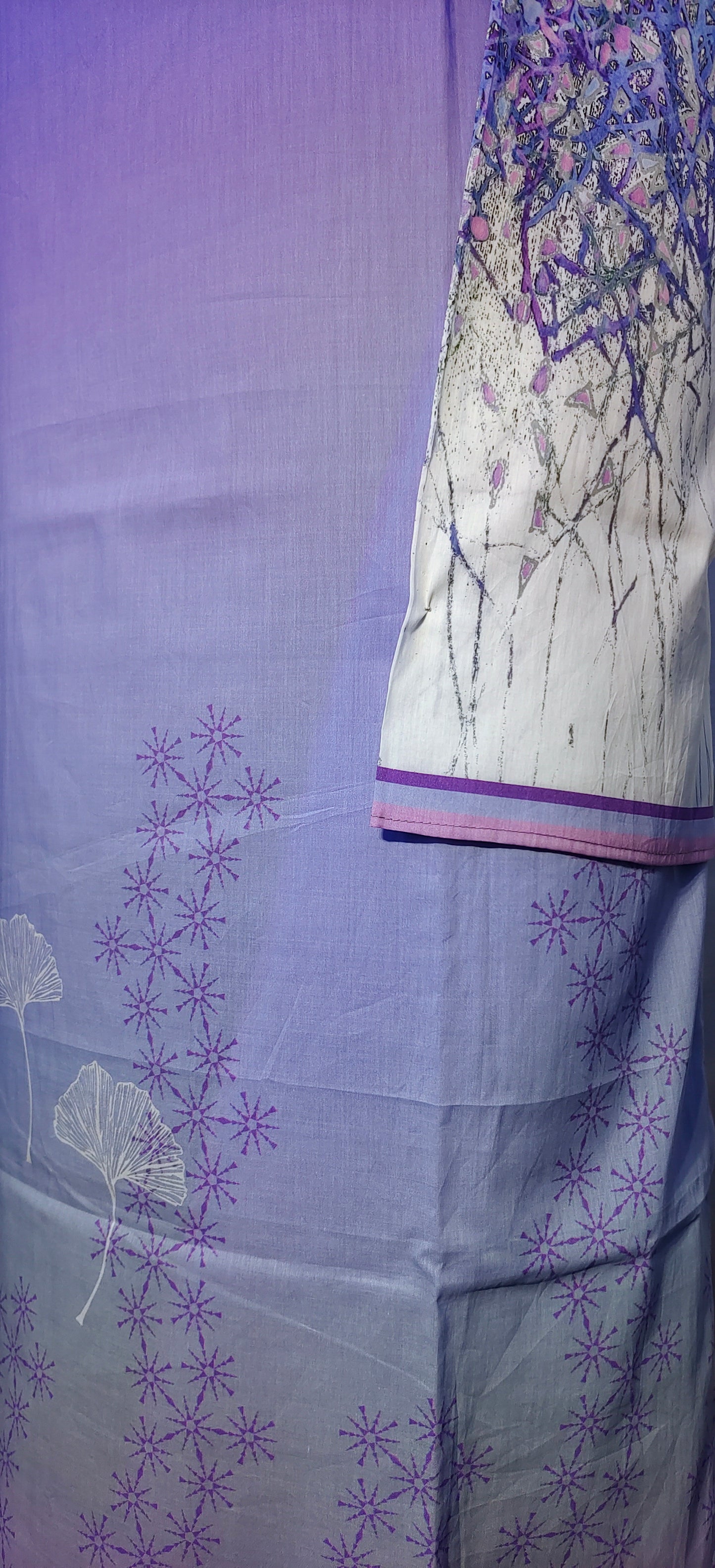 Semi Stitched Cotton Suitset