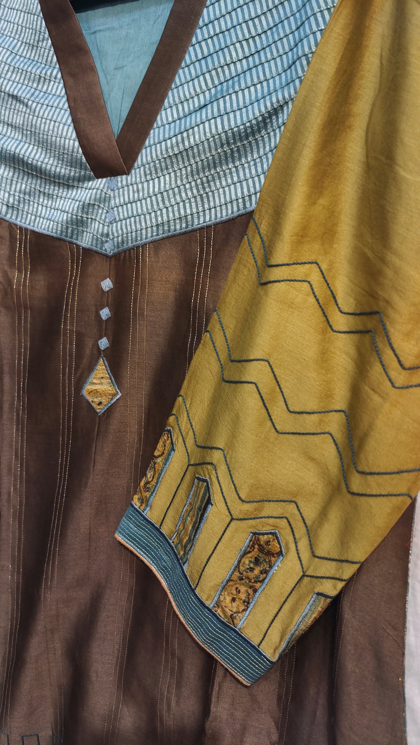 Stitched Chanderi Tunic ready size 42