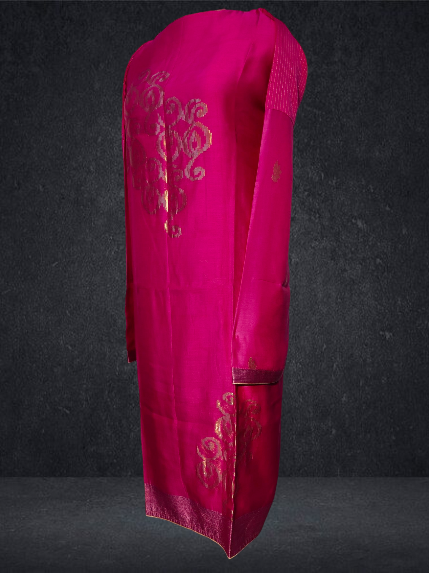 Semi Stitched Chanderi kurta