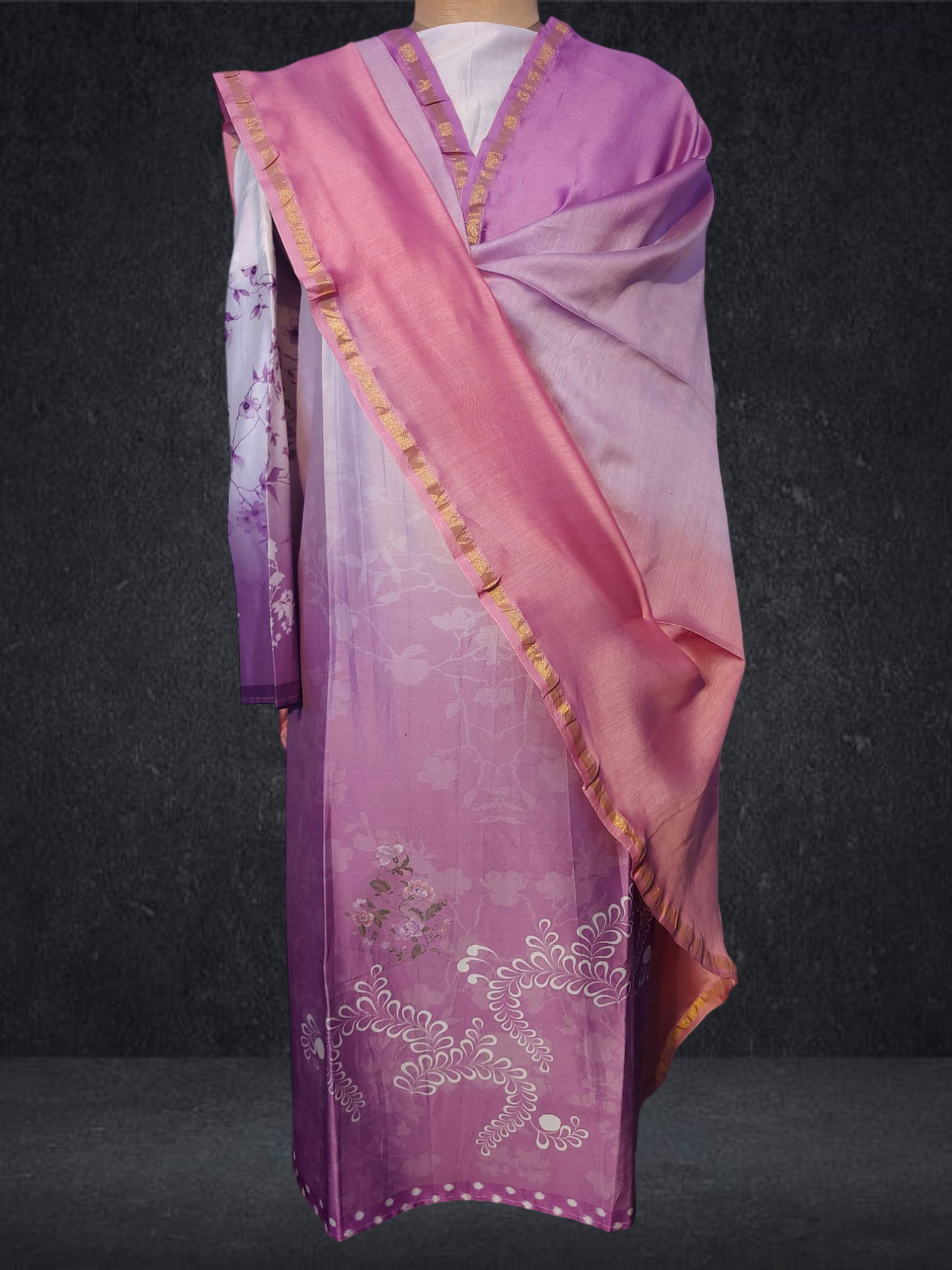 Semi Stitched Chanderi Casual Suitset VISHAL KAPUR