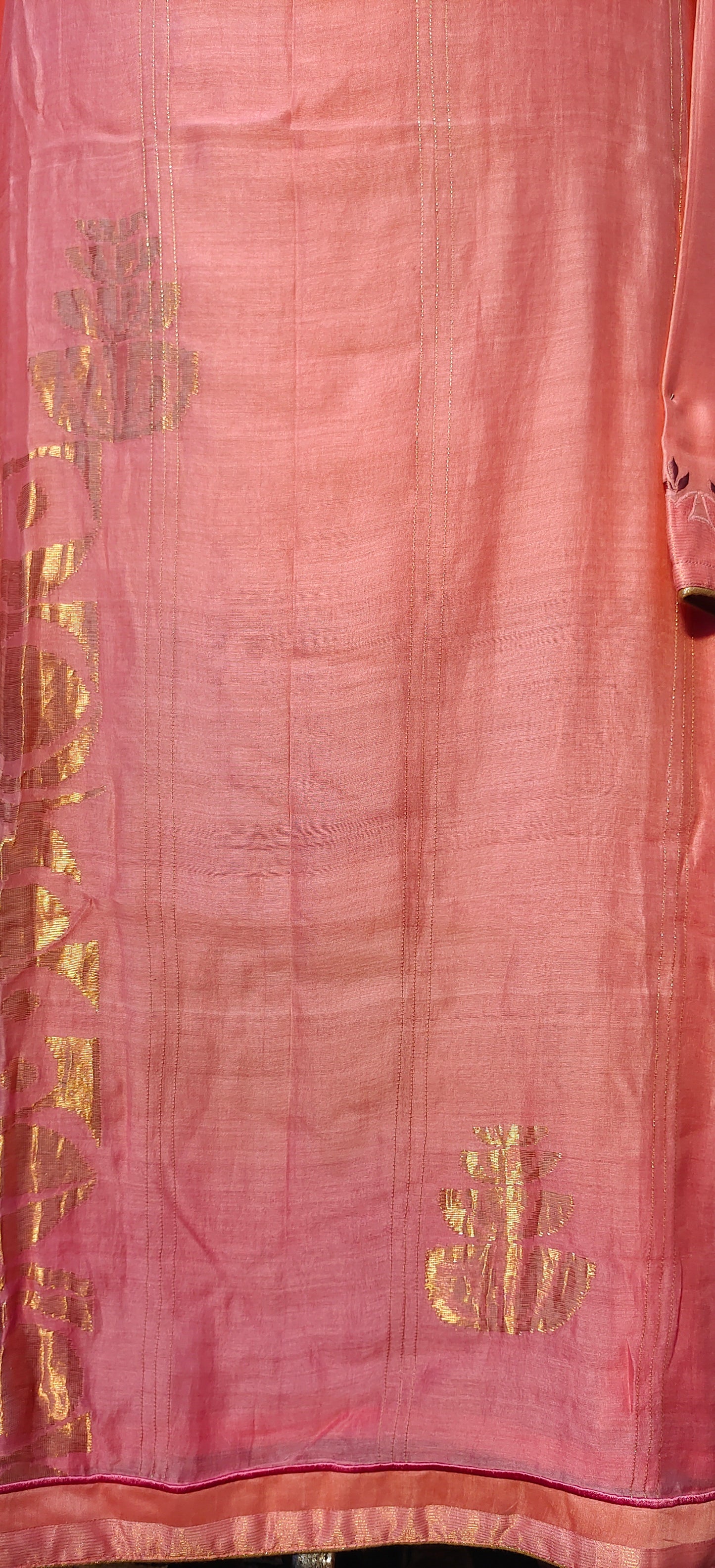 Semi Stitched Chanderi kurta