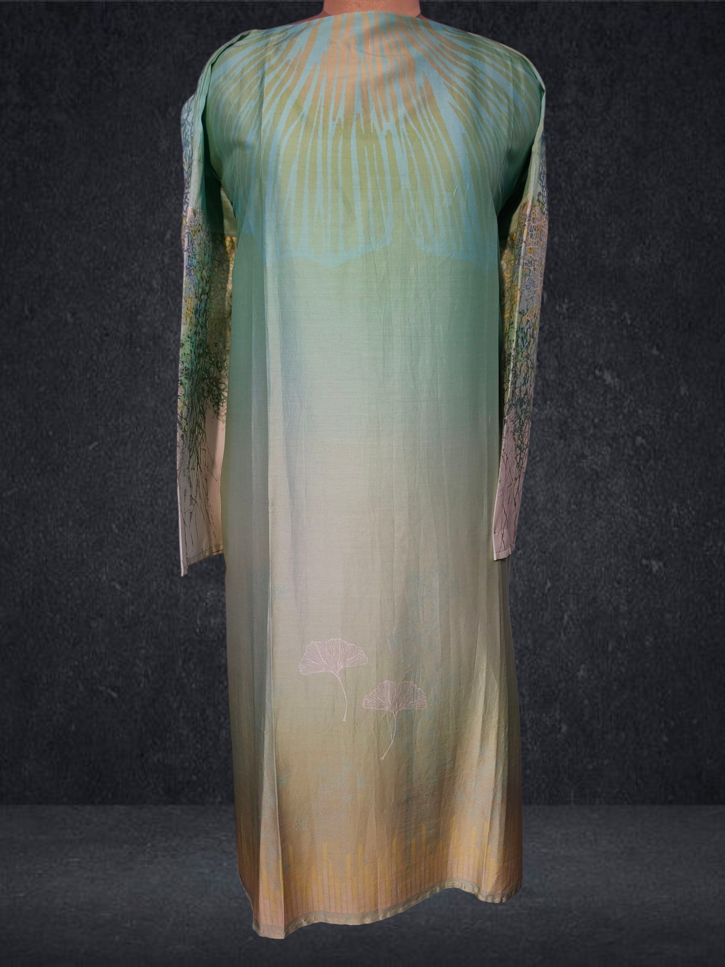 Semi Stitched Chanderi printed Kurta VISHAL KAPUR