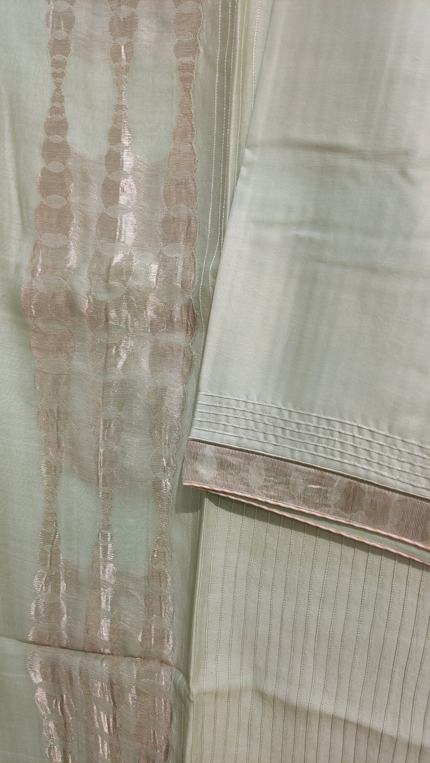 Semi Stitched Chanderi Formal kurta