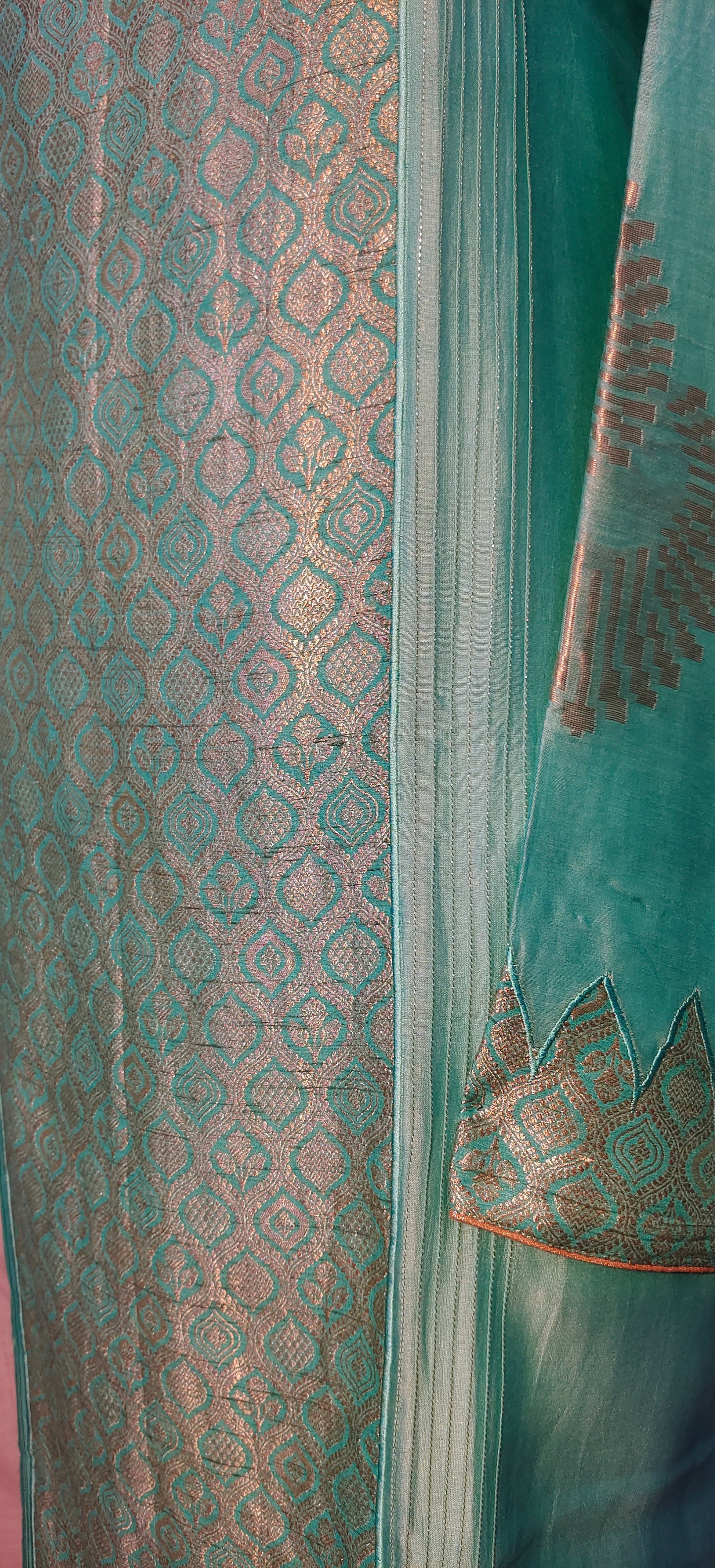 Semi Stitched Formal chanderi Kurta