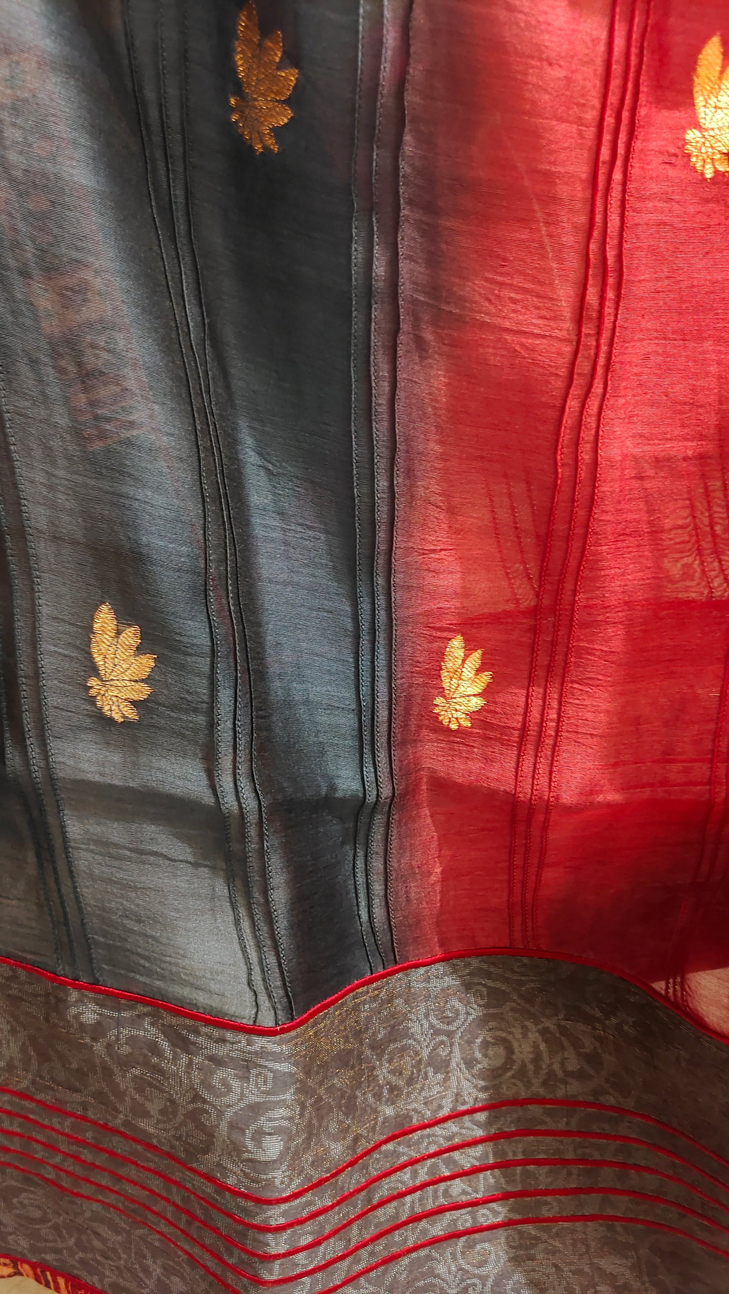 Semi Stitched Chanderi Formal Suitset