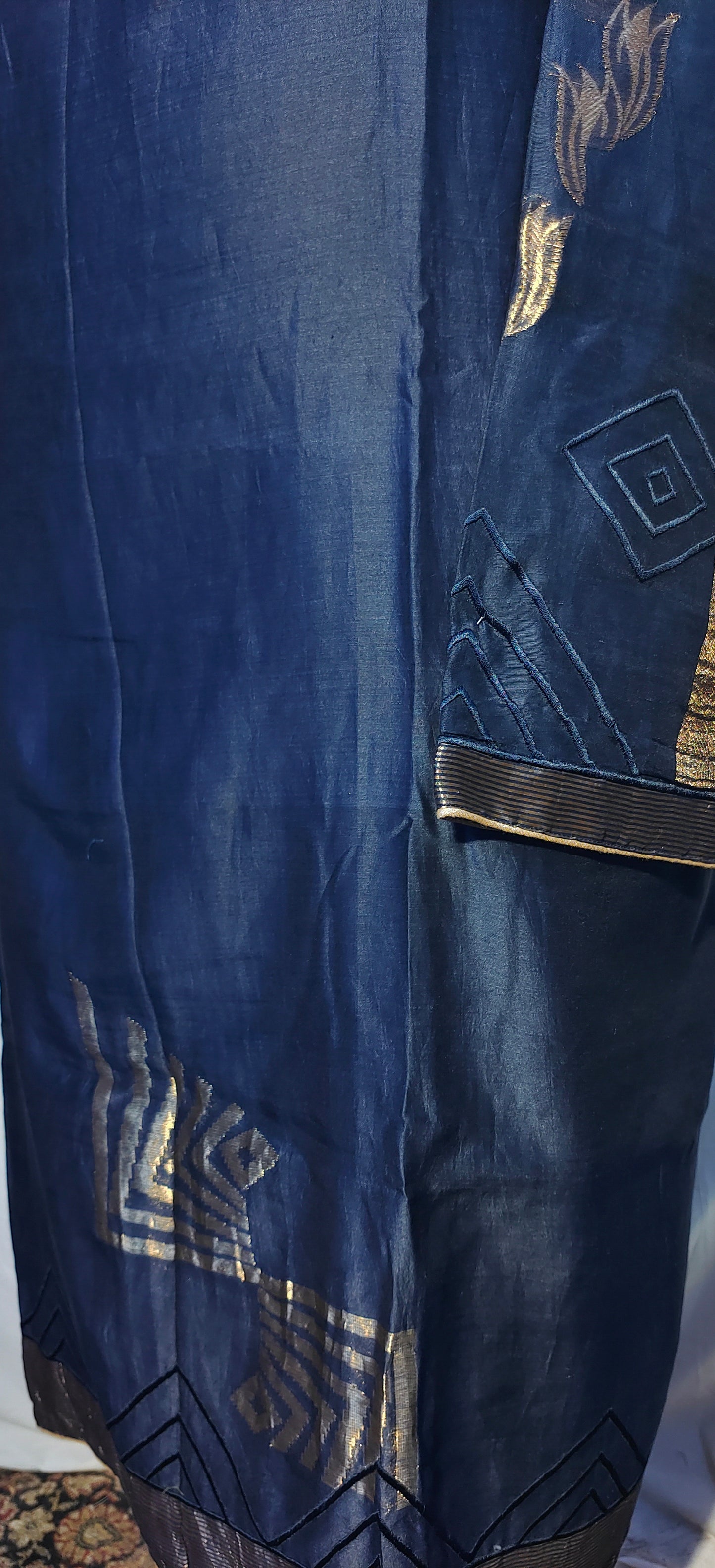Semi Stitched Chanderi formal Suitset