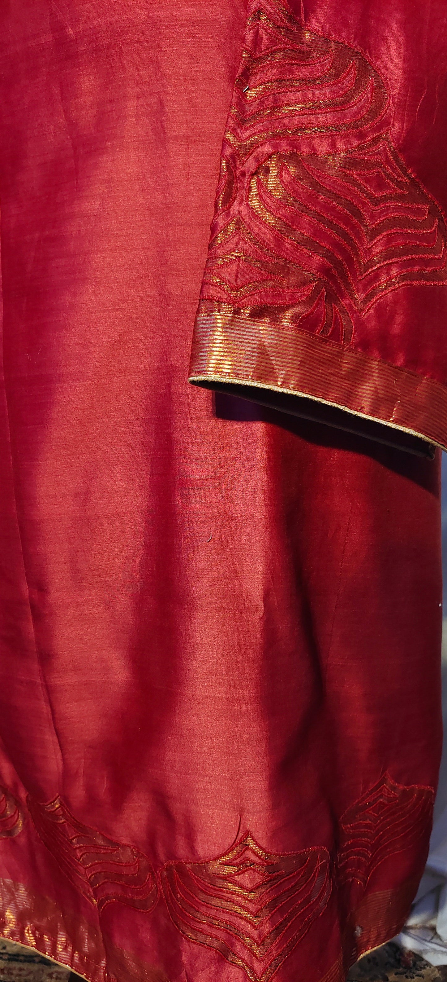 Semi Stitched Formal chanderi Suitset
