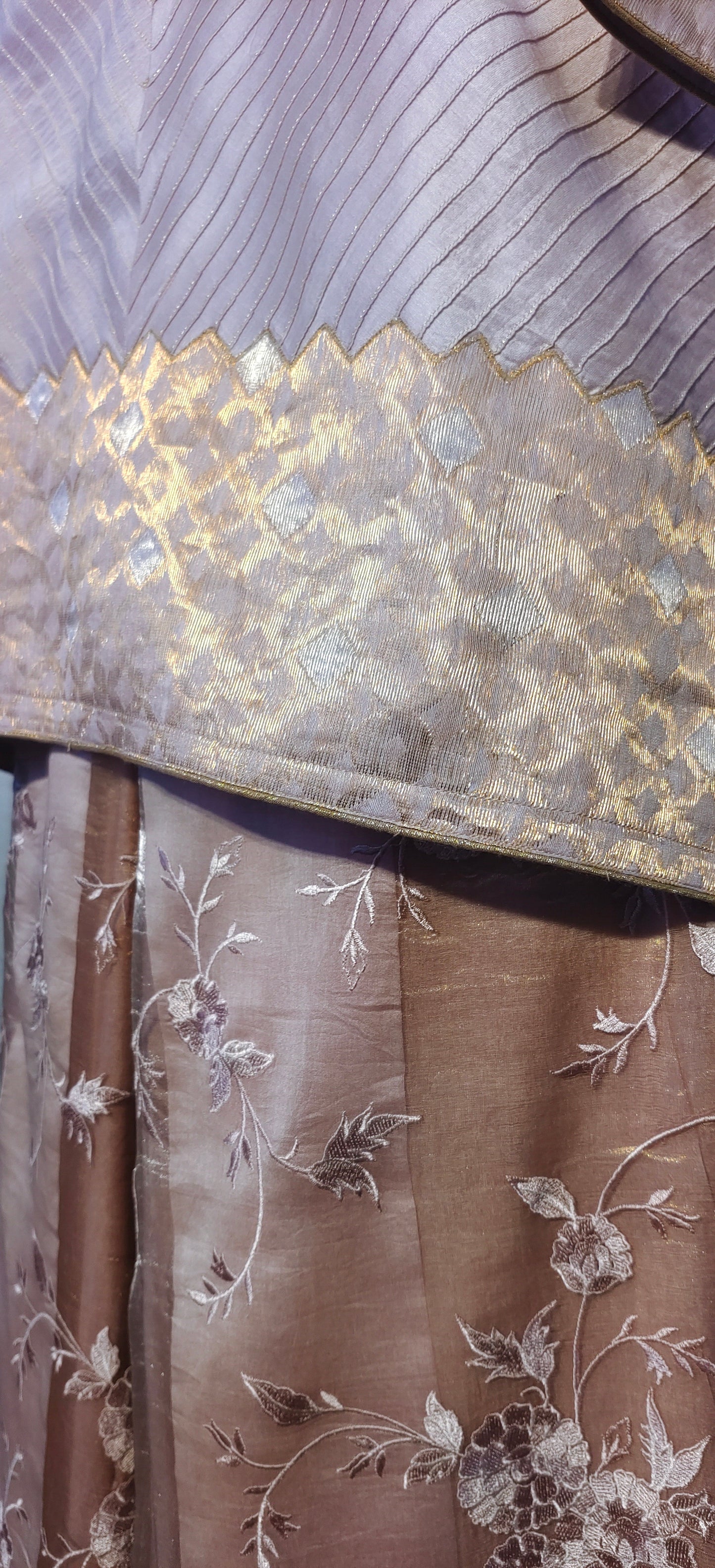 Stitched Chanderi Long Dress