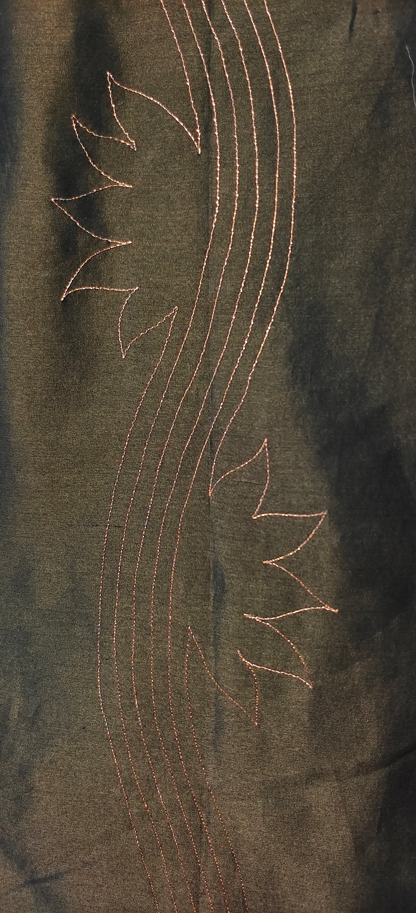 Semistitched Chanderi Zariwoven Short Tunic