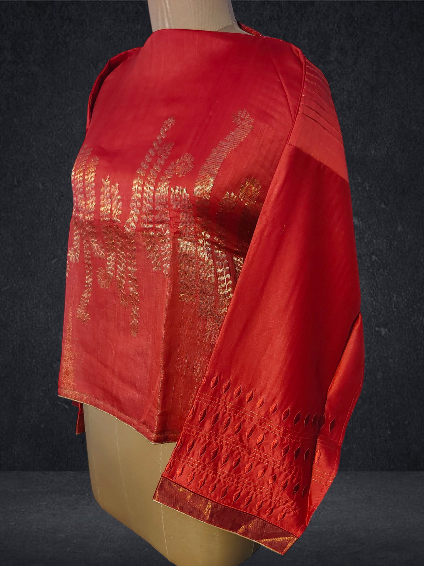 Semistitched Chanderi Ɓlouse