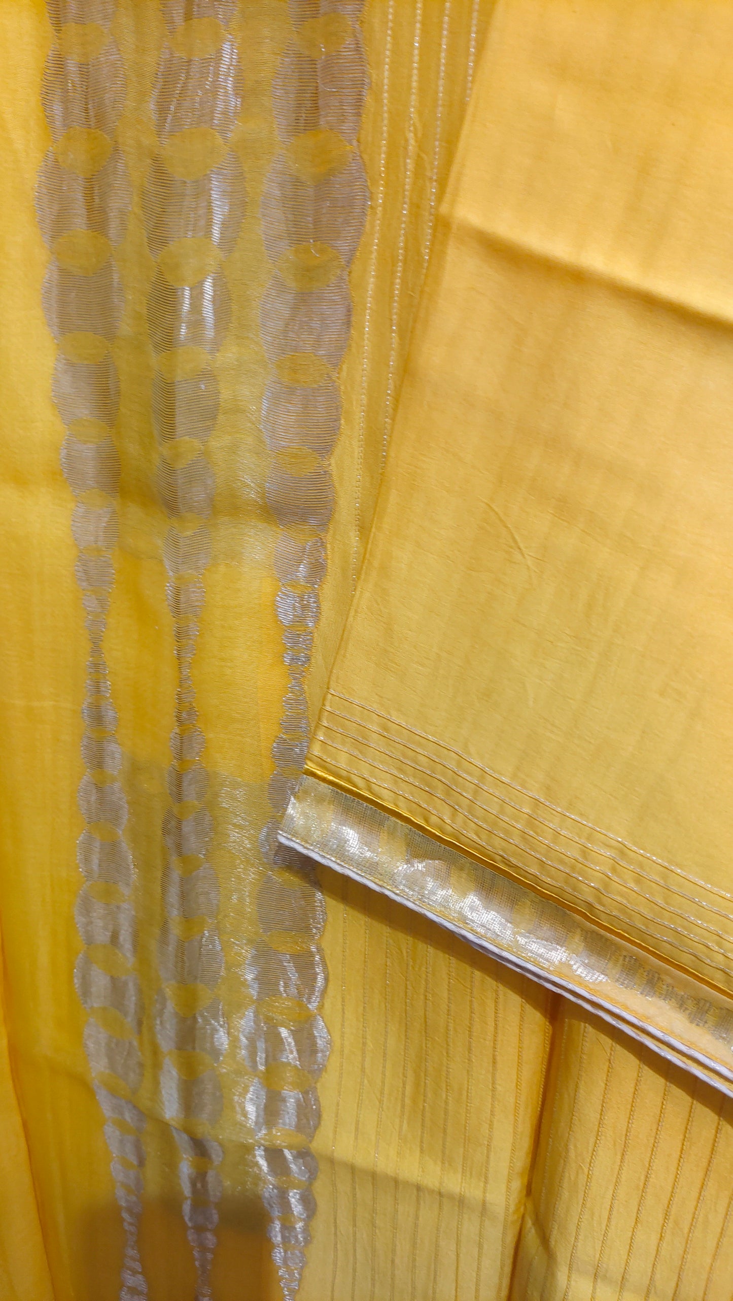 Semi Stitched Chanderi Formal kurta