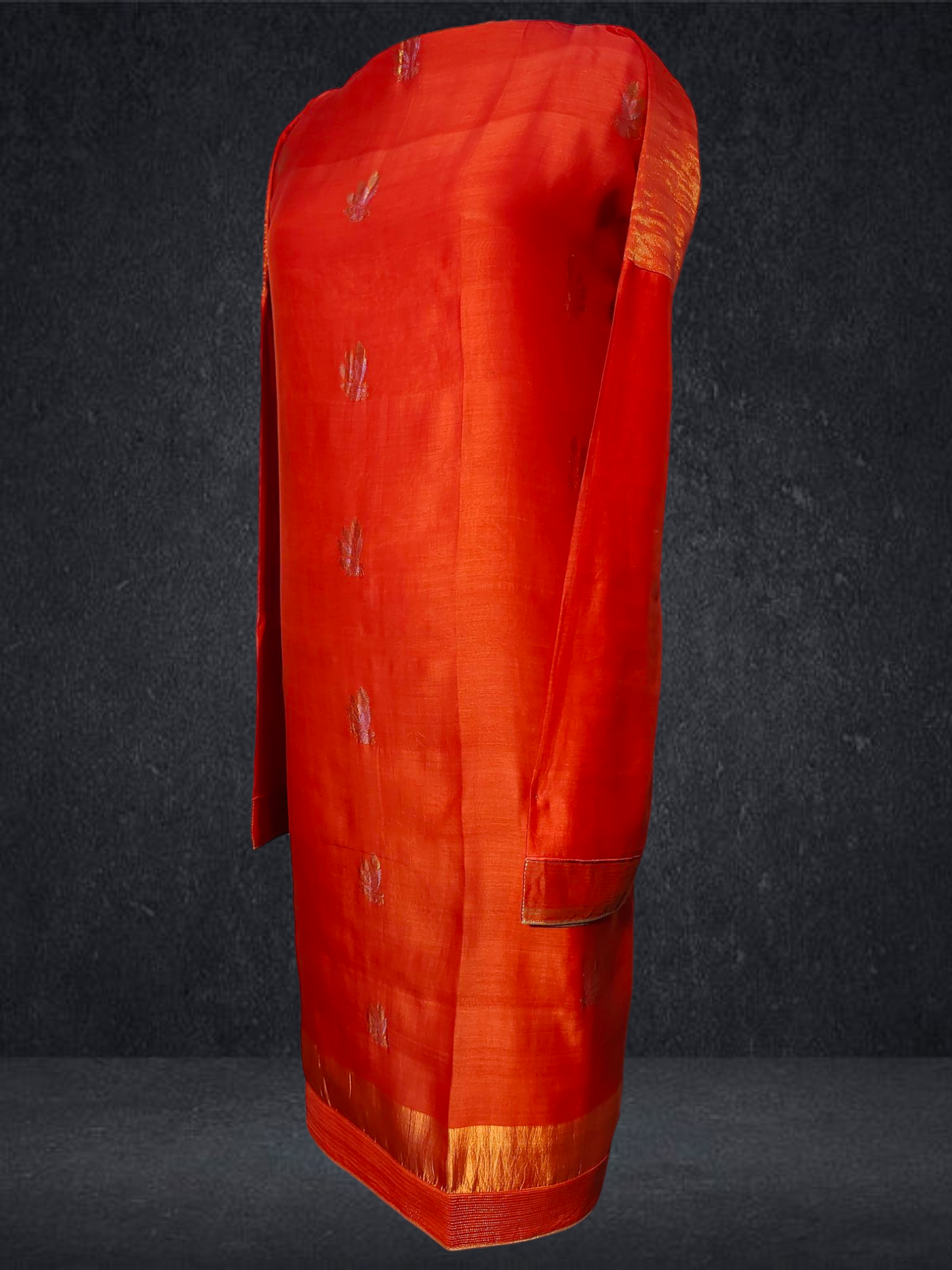 Semi Stitched Chanderi kurta