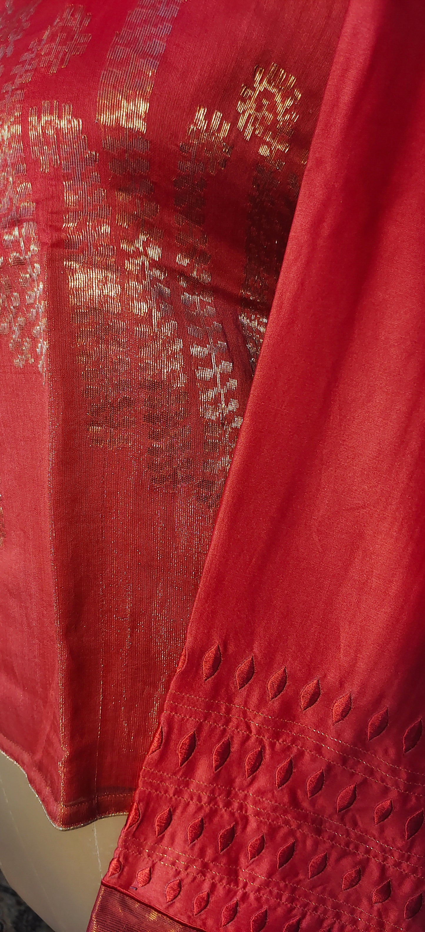Semistitched Chanderi Ɓlouse