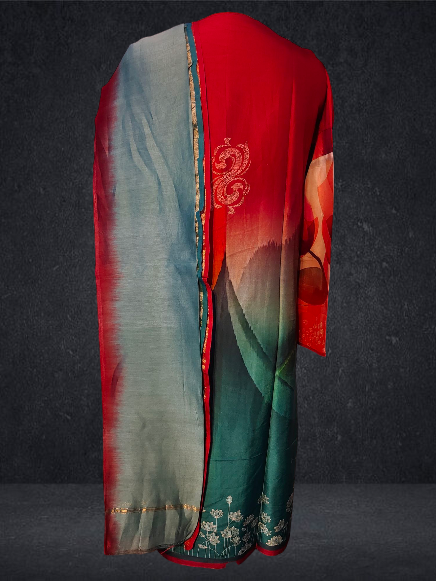 Semi Stitched Chanderi Casual Suitset