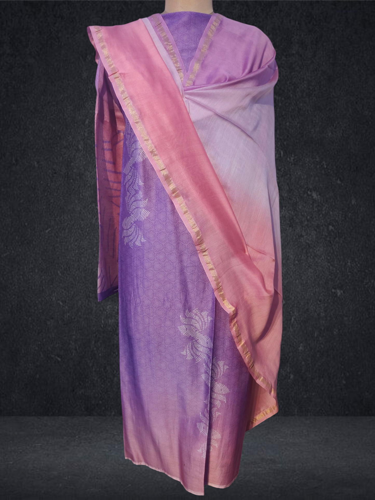 Semi Stitched Chanderi kurta VISHAL KAPUR
