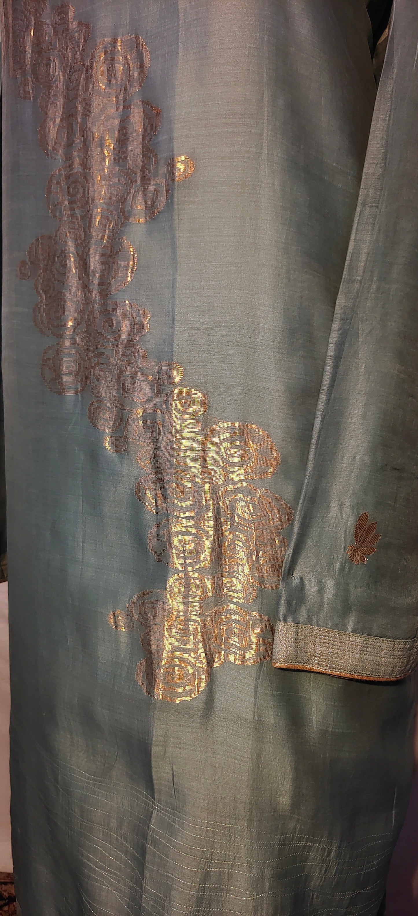 Semi Stitched Chanderi kurta VISHAL KAPUR