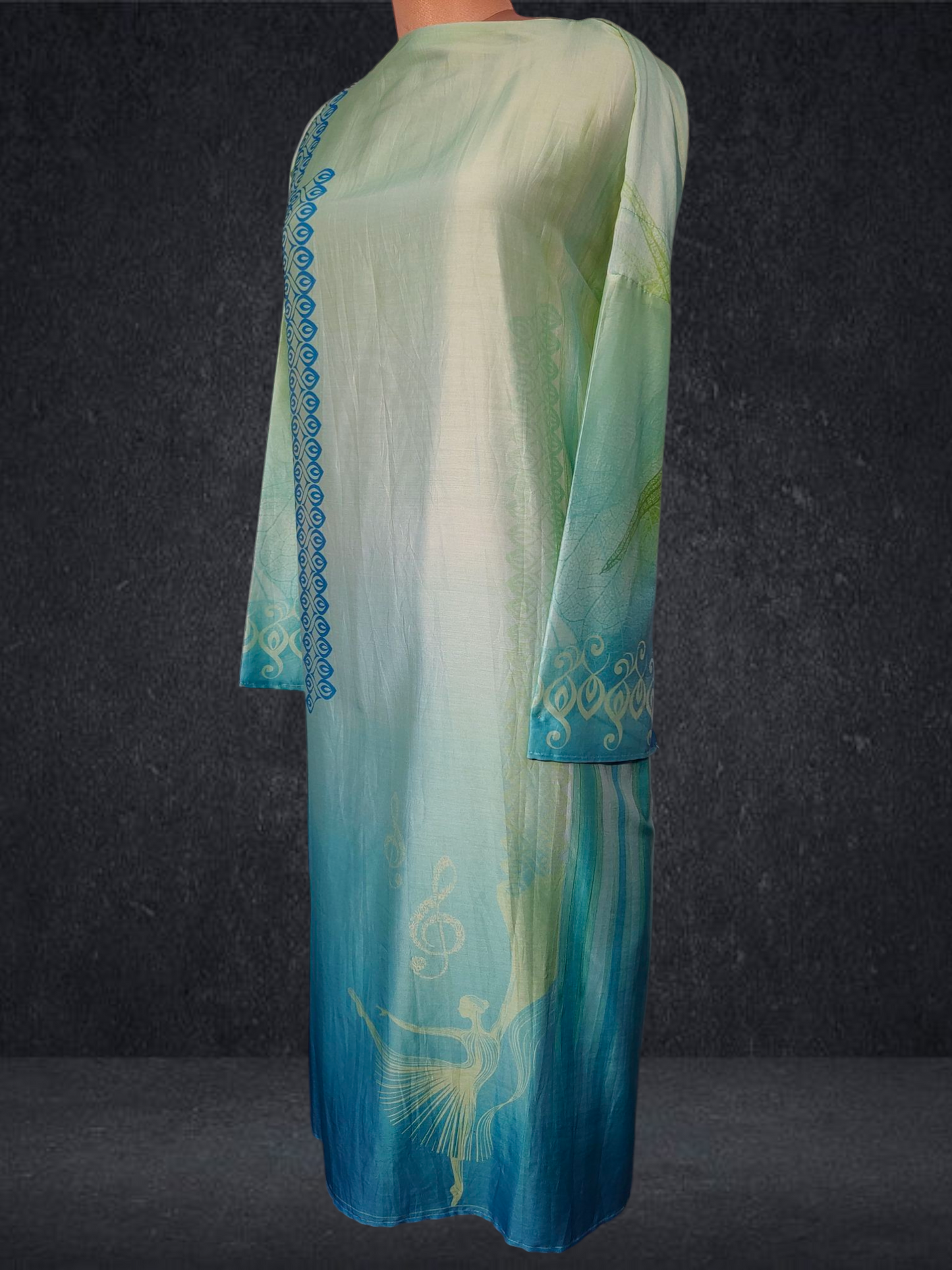 Semi Stitched Chanderi kurta VISHAL KAPUR