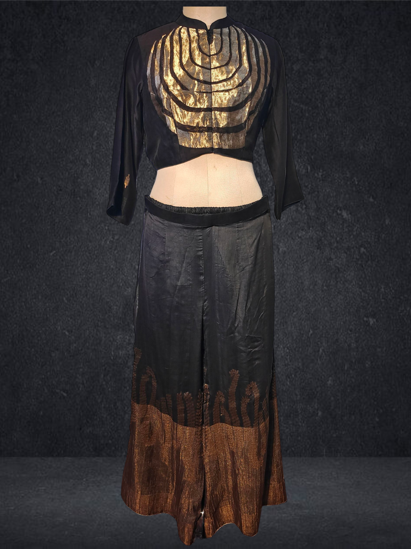 Stitched Chanderi Long Dress