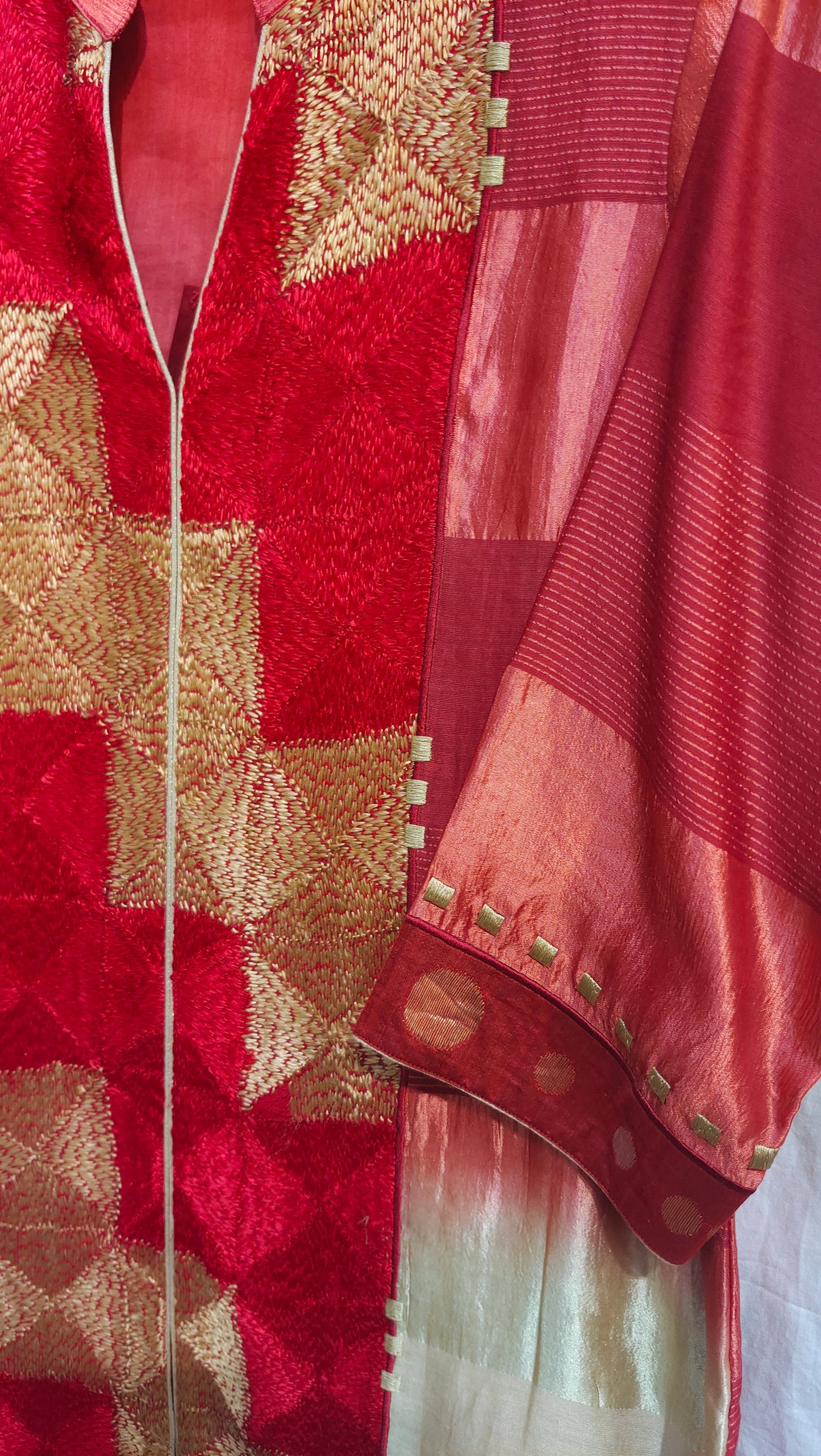 Stitched Chanderi Tunic ready size 42