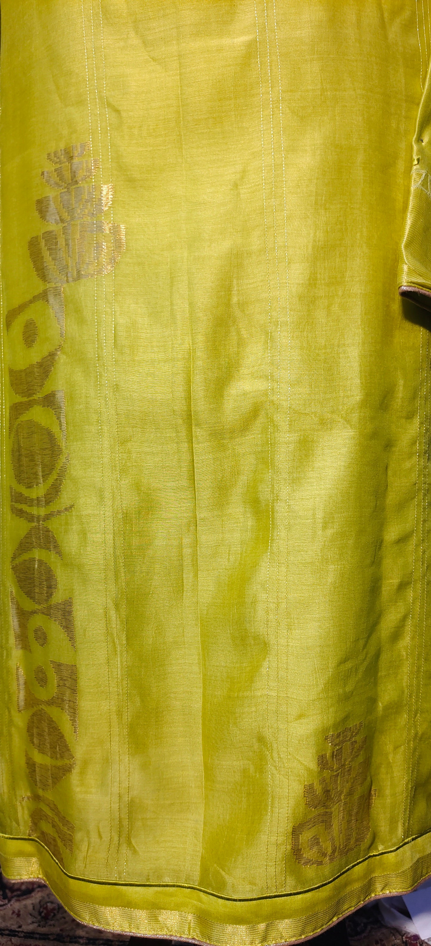 Semi Stitched Chanderi kurta