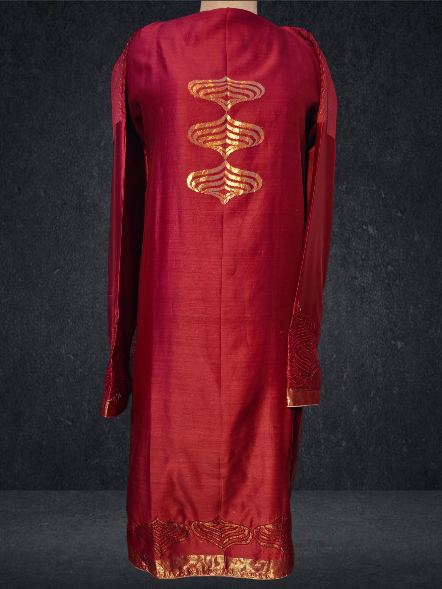 Semi Stitched Formal chanderi Suitset