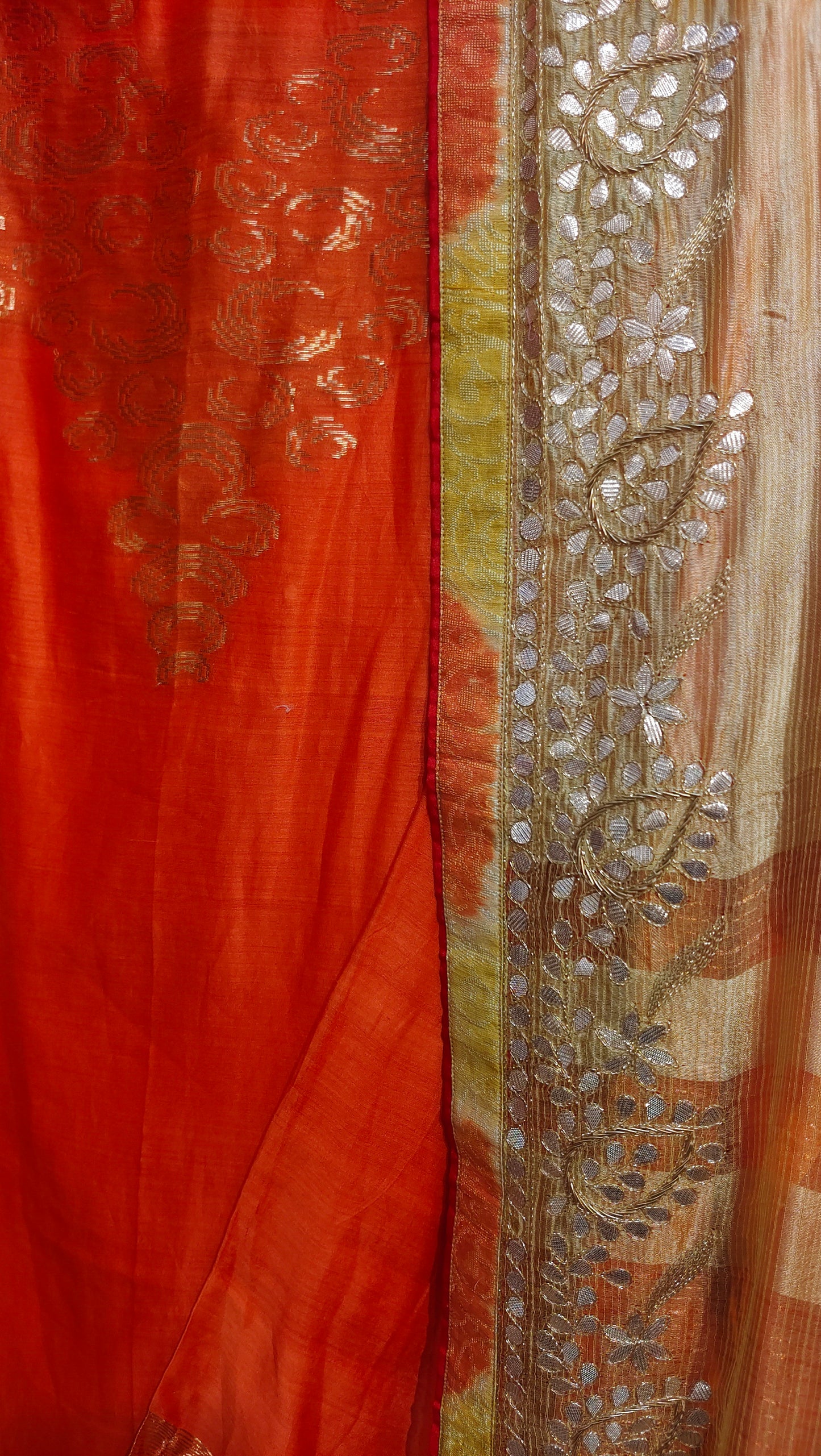 Semi Stitched Chanderi Formal Suitset