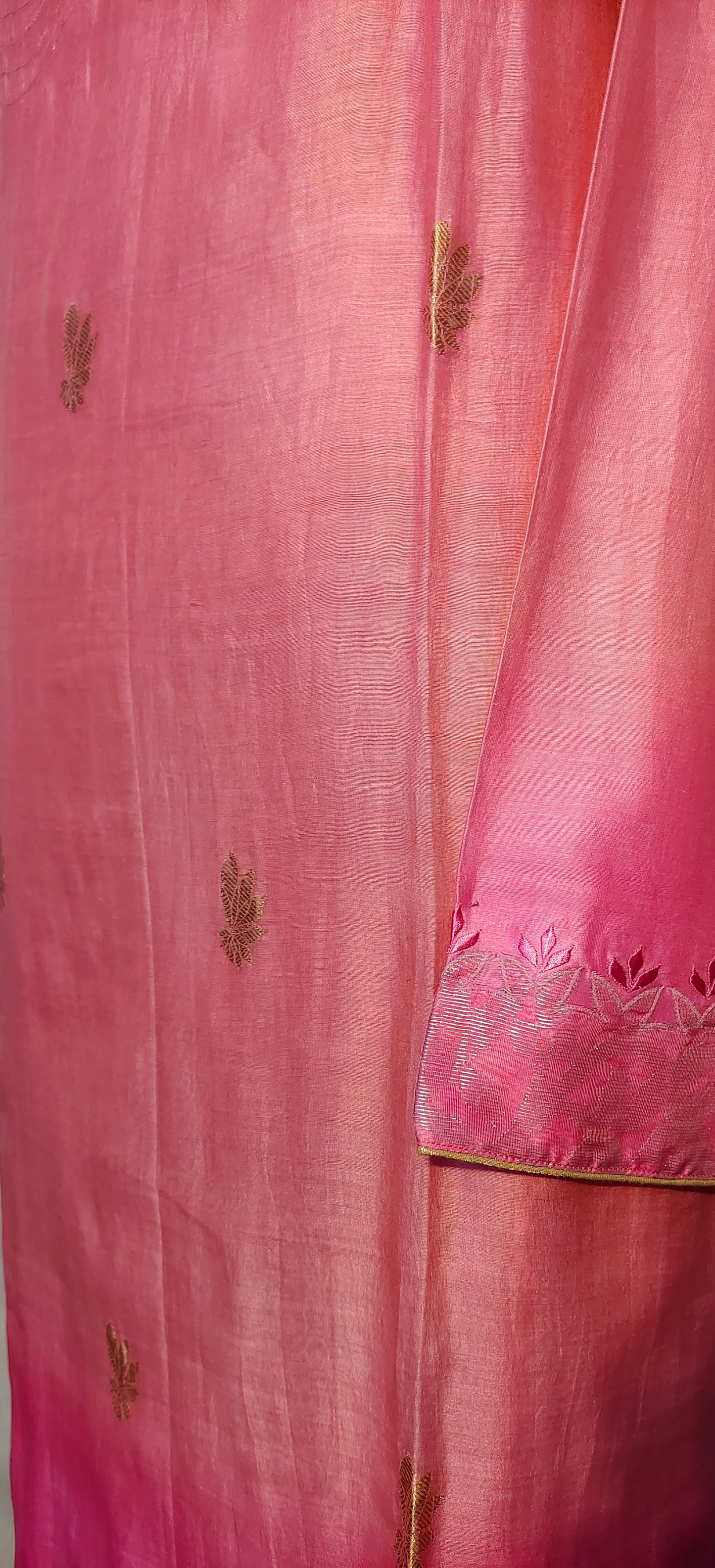 Semi Stitched Formal chanderi Kurta