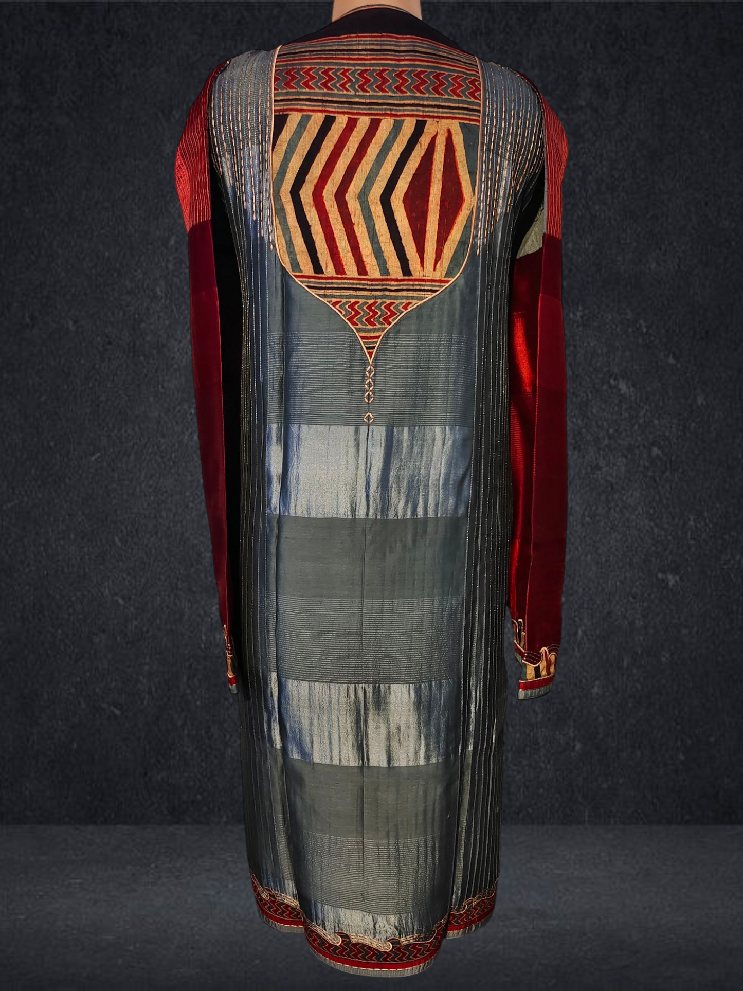 Semistitched Chanderi Kurta