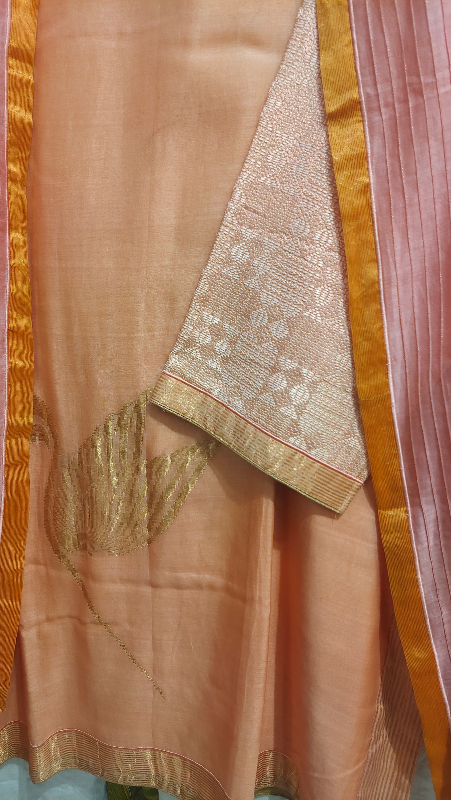 Semi Stitched Chanderi Formal Suitset
