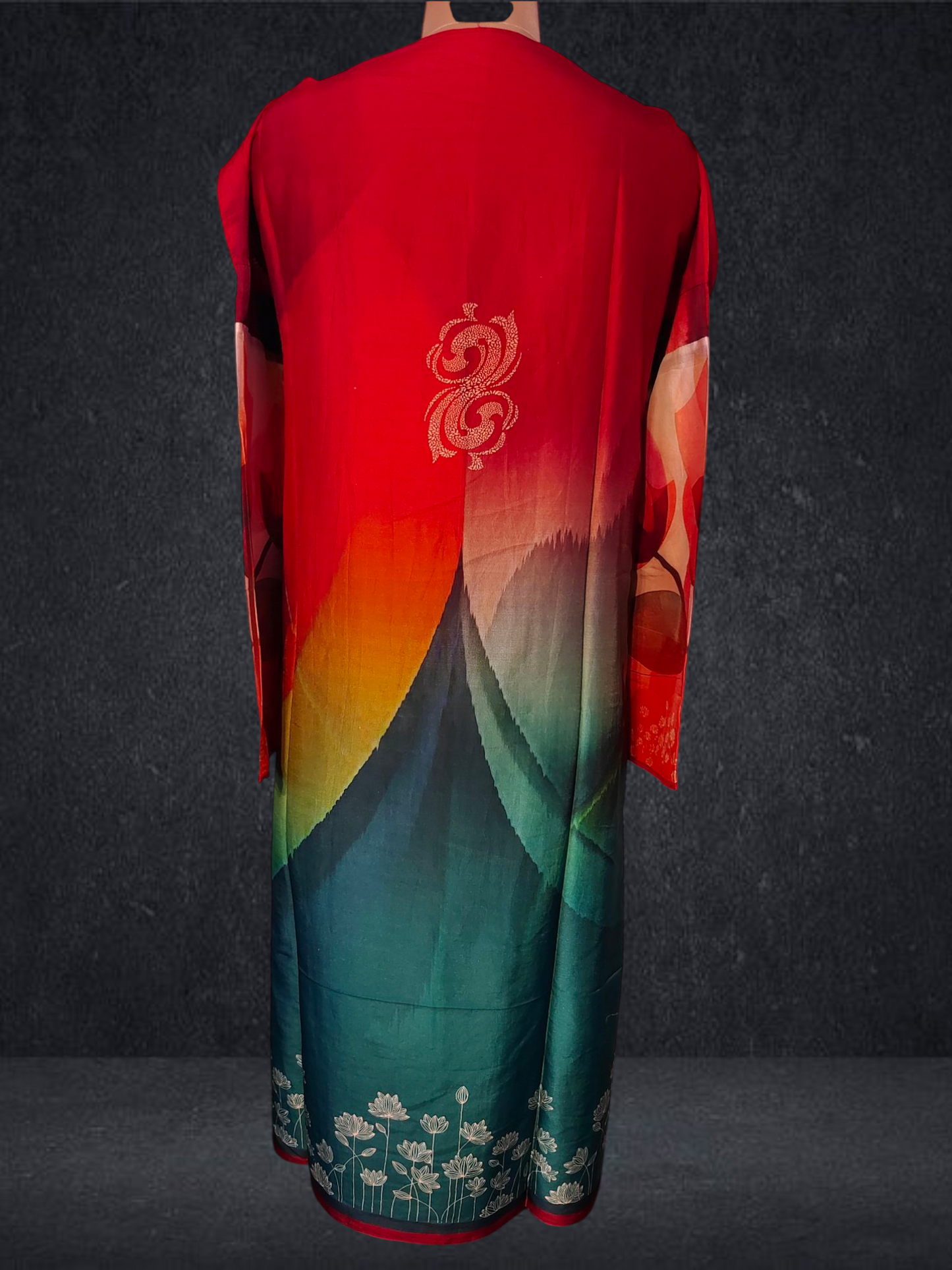 Semi Stitched Chanderi printed kurta VISHAL KAPUR