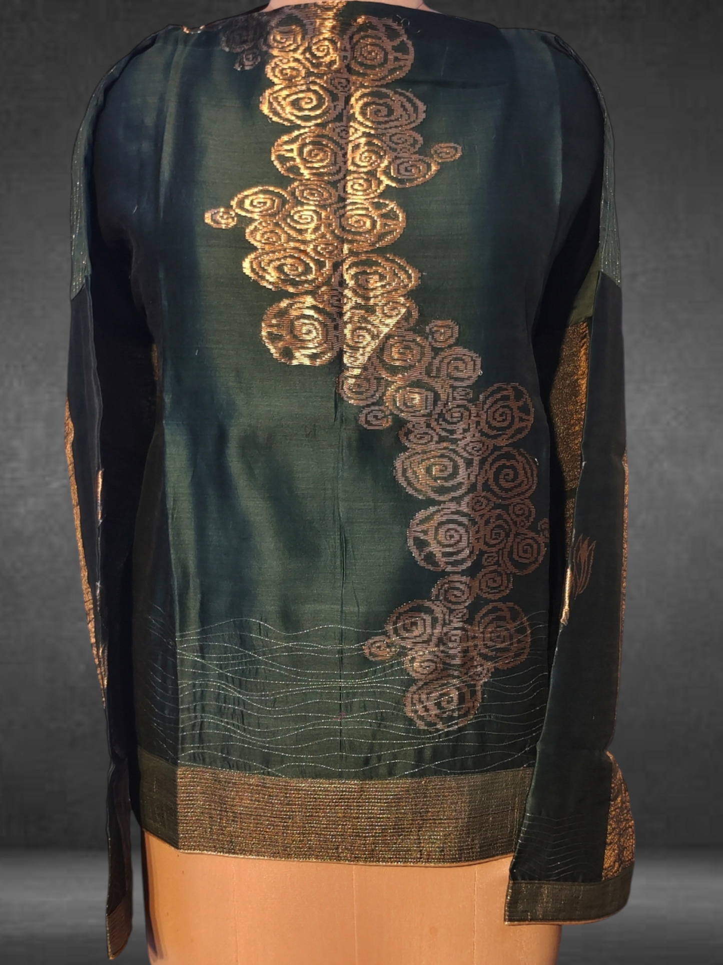 Semistitched Zari Woven Short Tunic