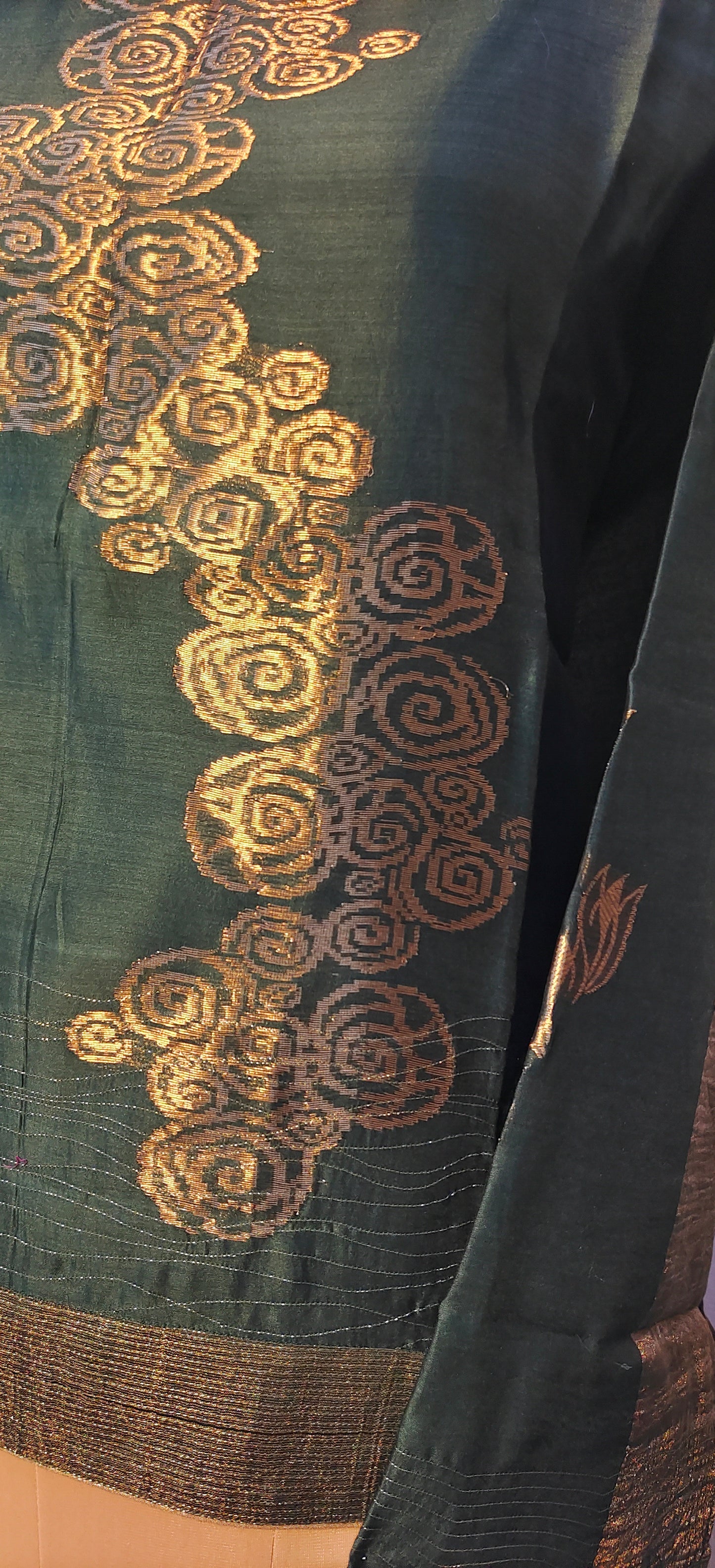 Semistitched Zari Woven Short Tunic