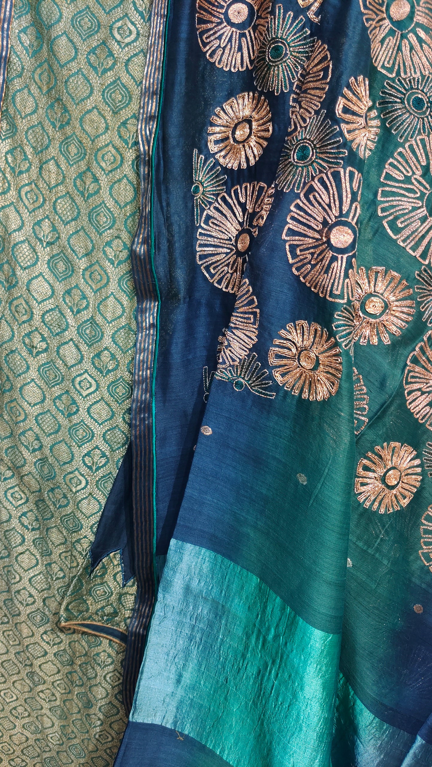 Semi Stitched Formal chanderi Suitset