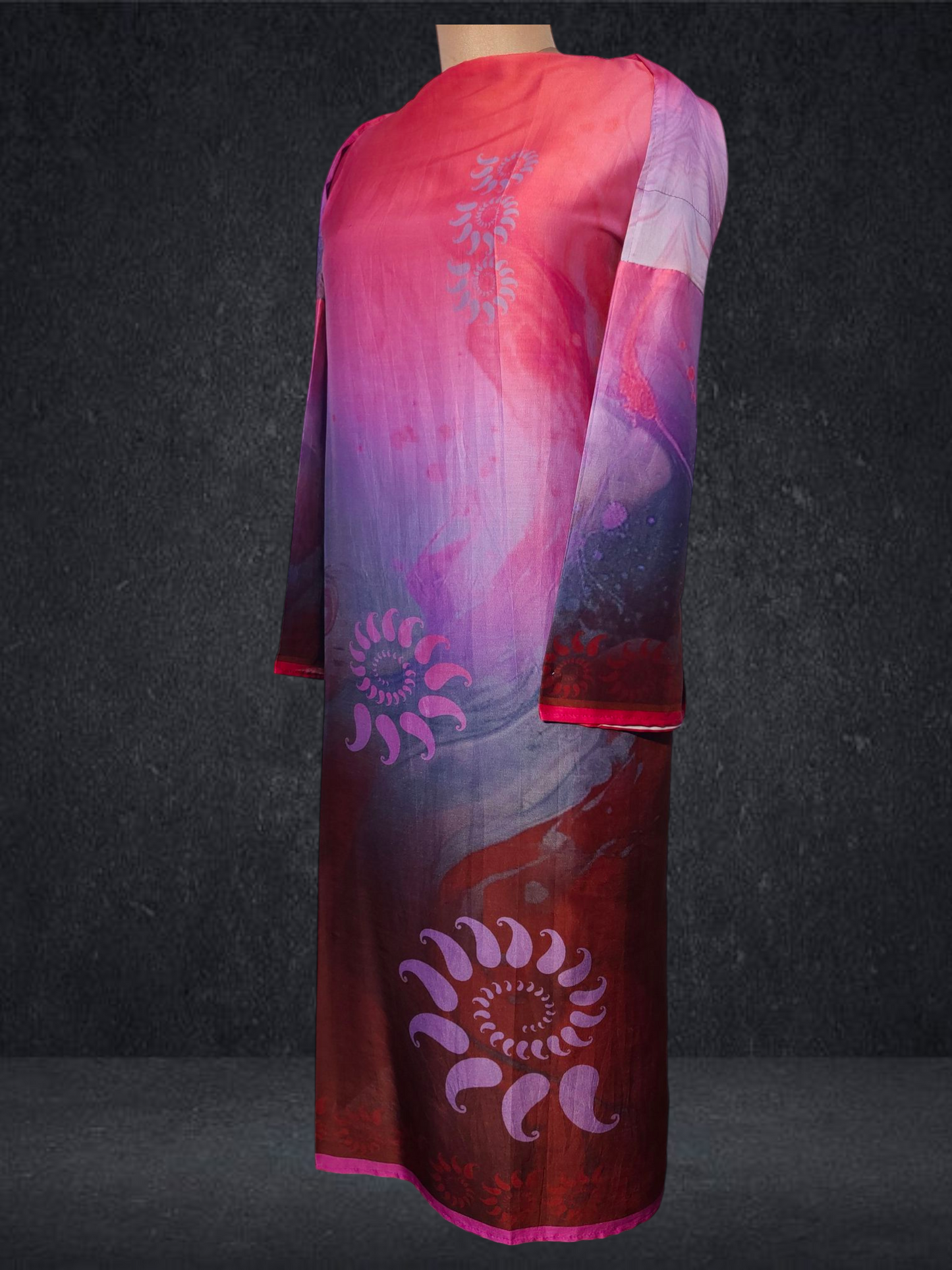 Semi Stitched Chanderi Casual Suitset