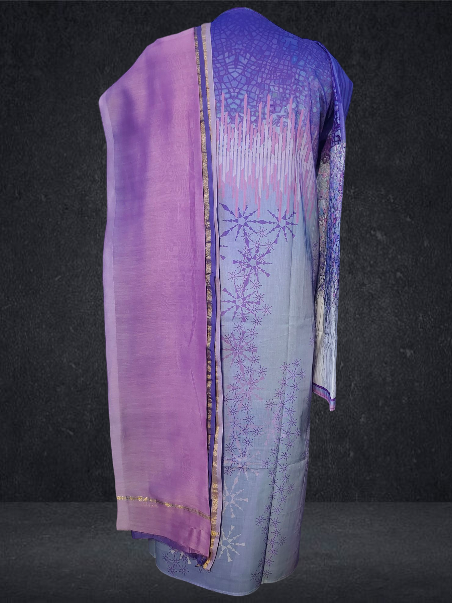 Semi Stitched Cotton Suitset