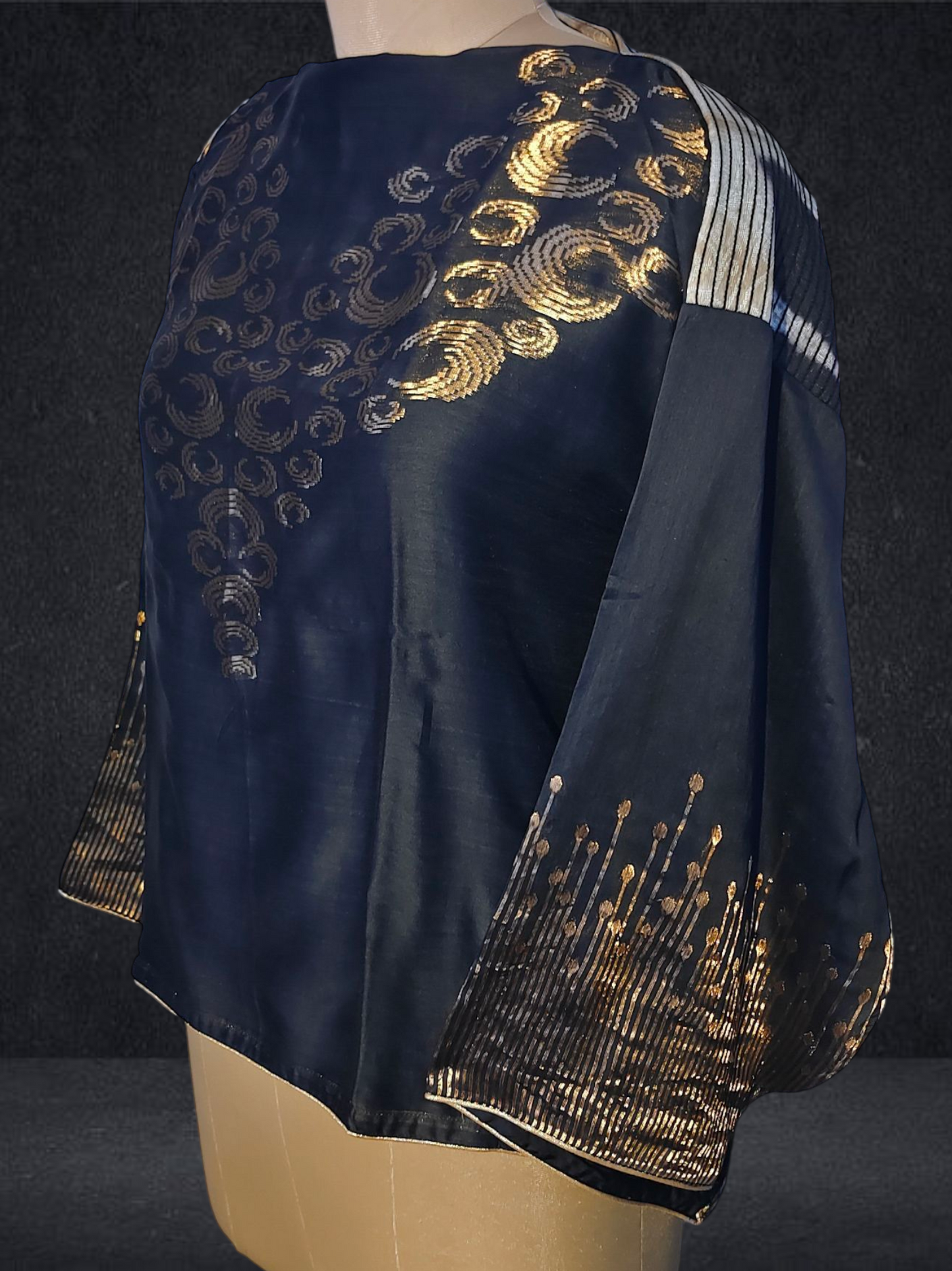 Semistitched Chanderi Ɓlouse