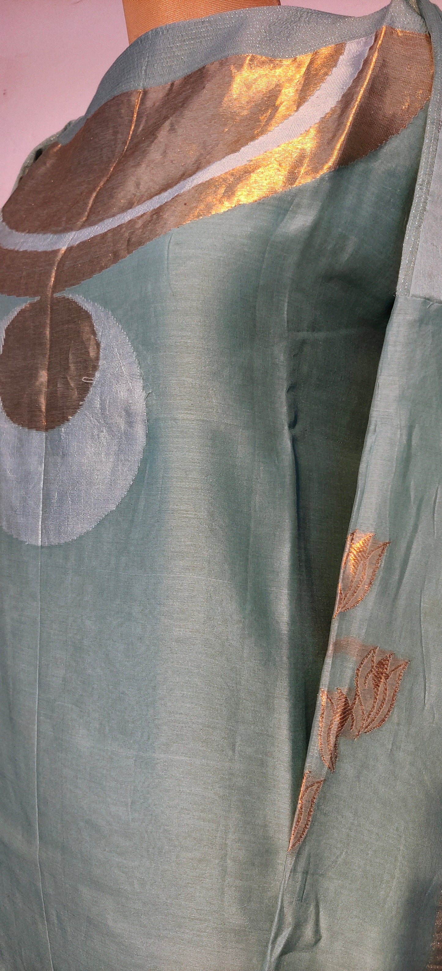 Semistitched Chanderi Zariwoven Short Tunic VISHAL KAPUR STUDIO