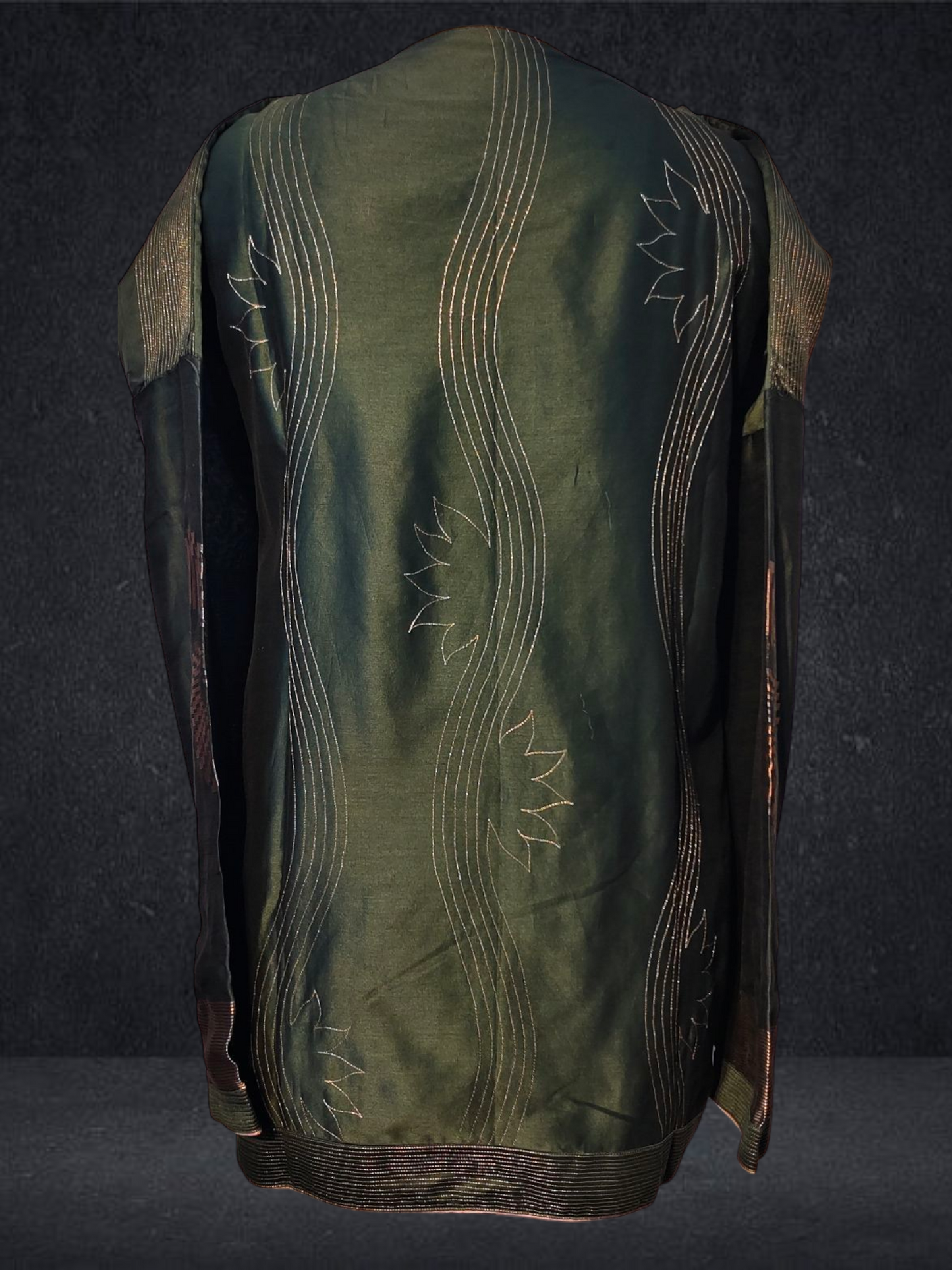 Semistitched Chanderi Zariwoven Short Tunic