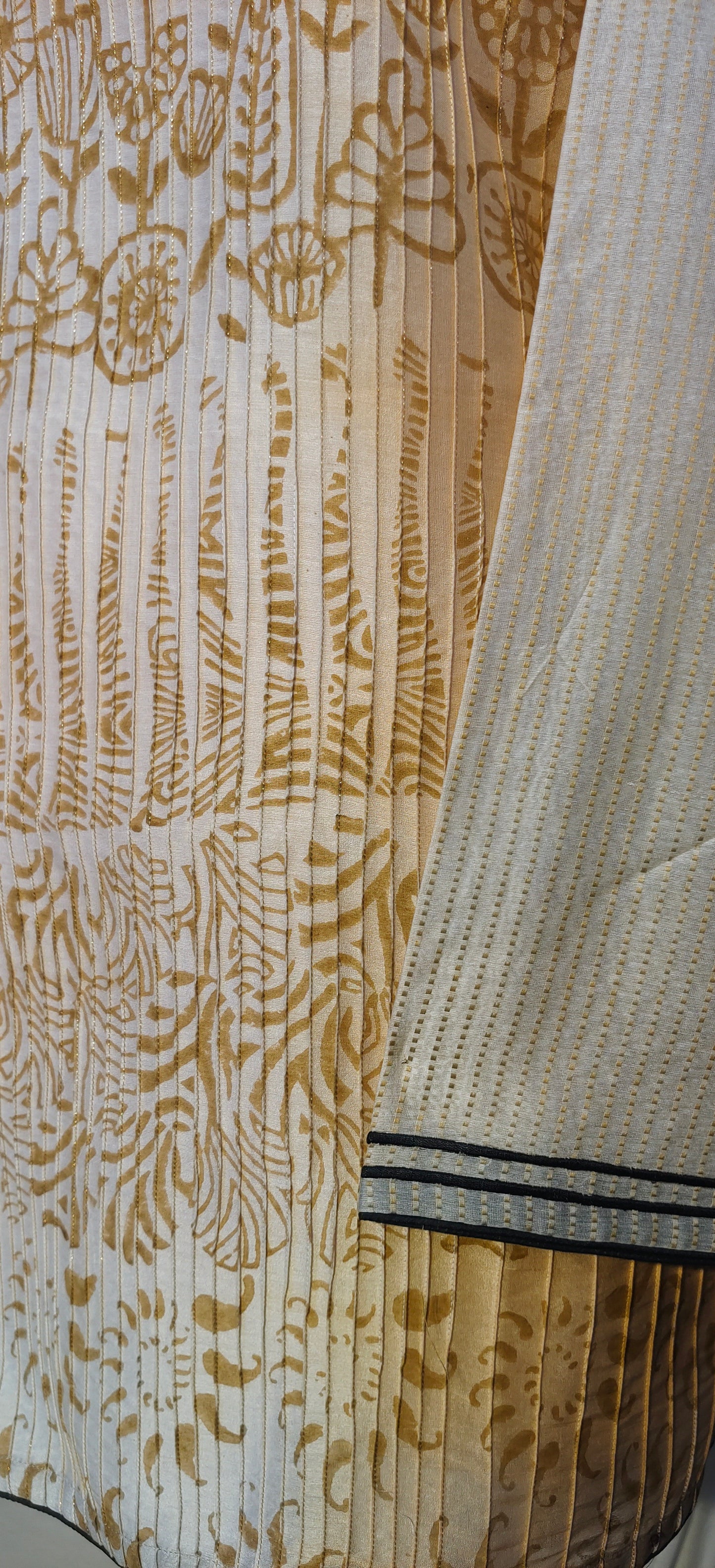 Semistitched Chanderi Blockprinted Tunic VISHAL KAPUR STUDIO