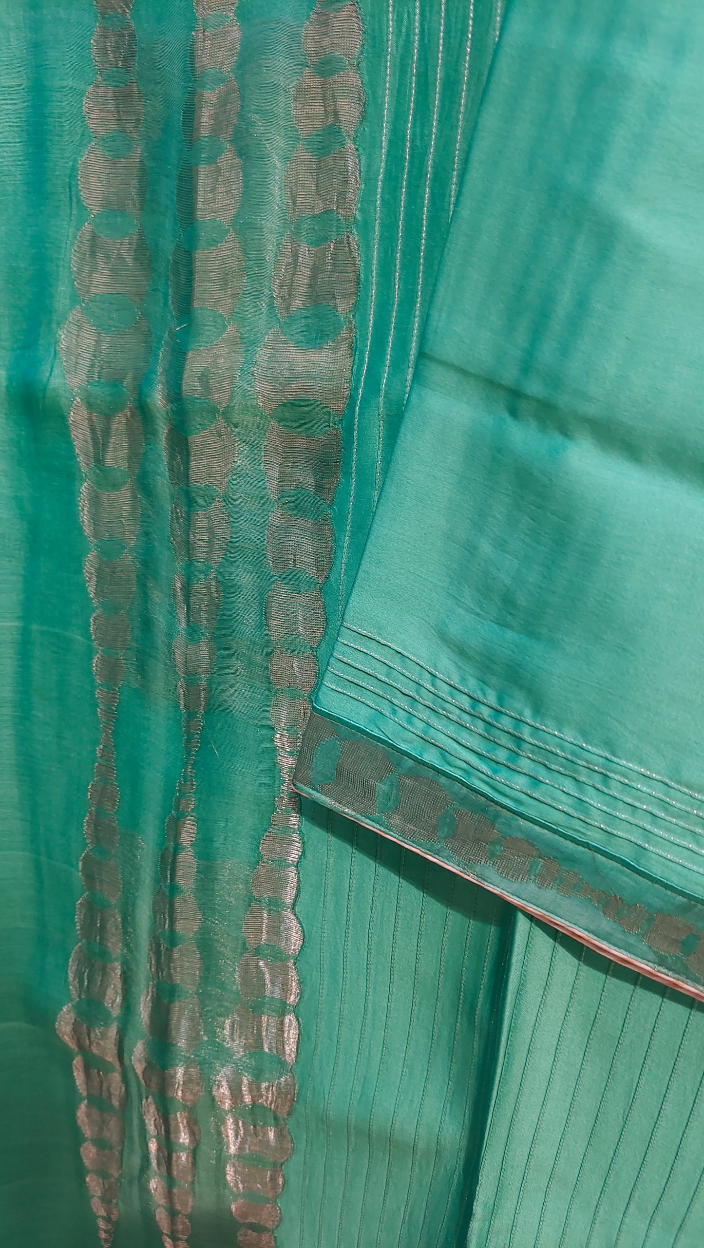 Semi Stitched Chanderi Formal kurta