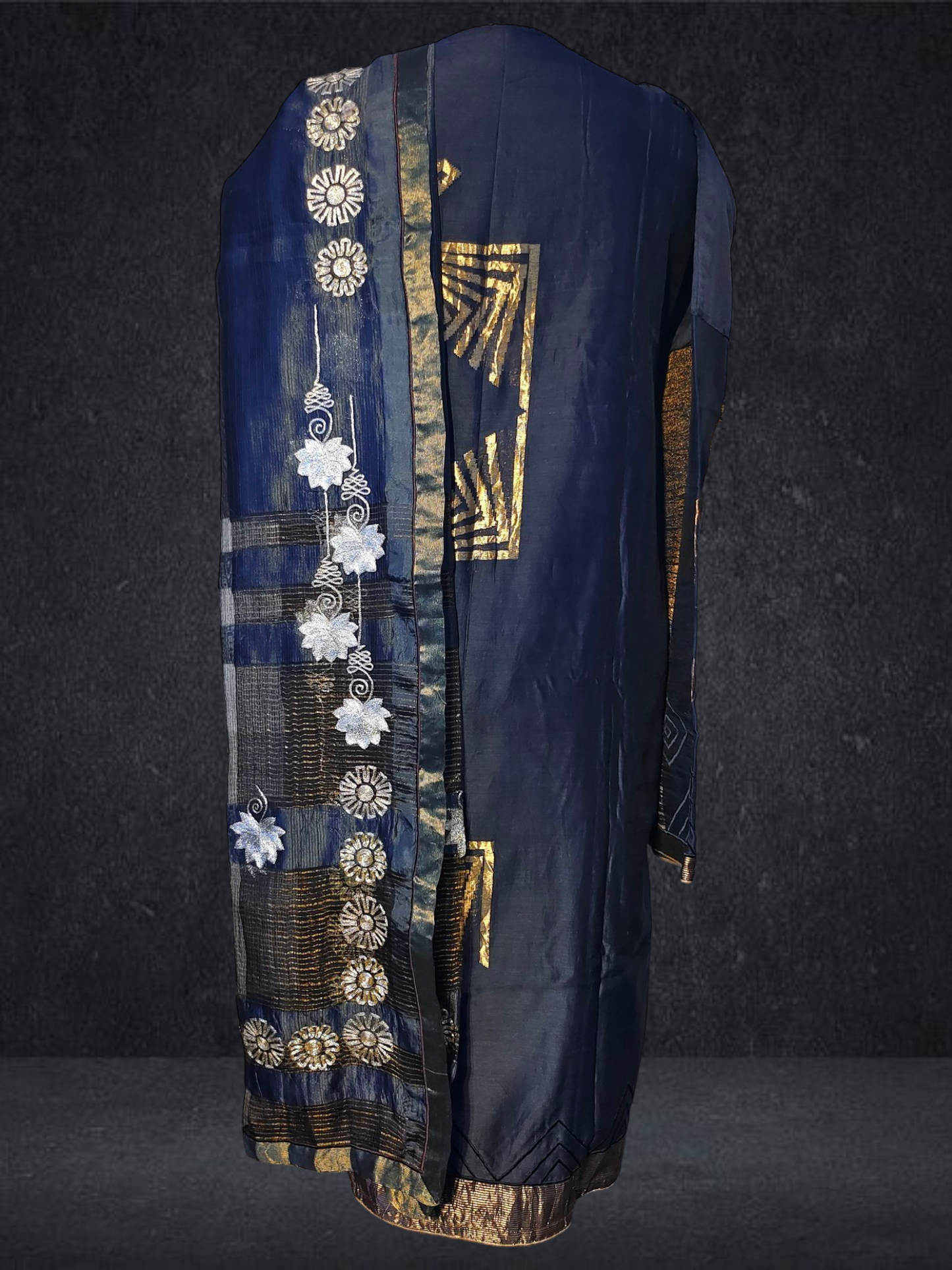 Semi Stitched Chanderi formal Suitset