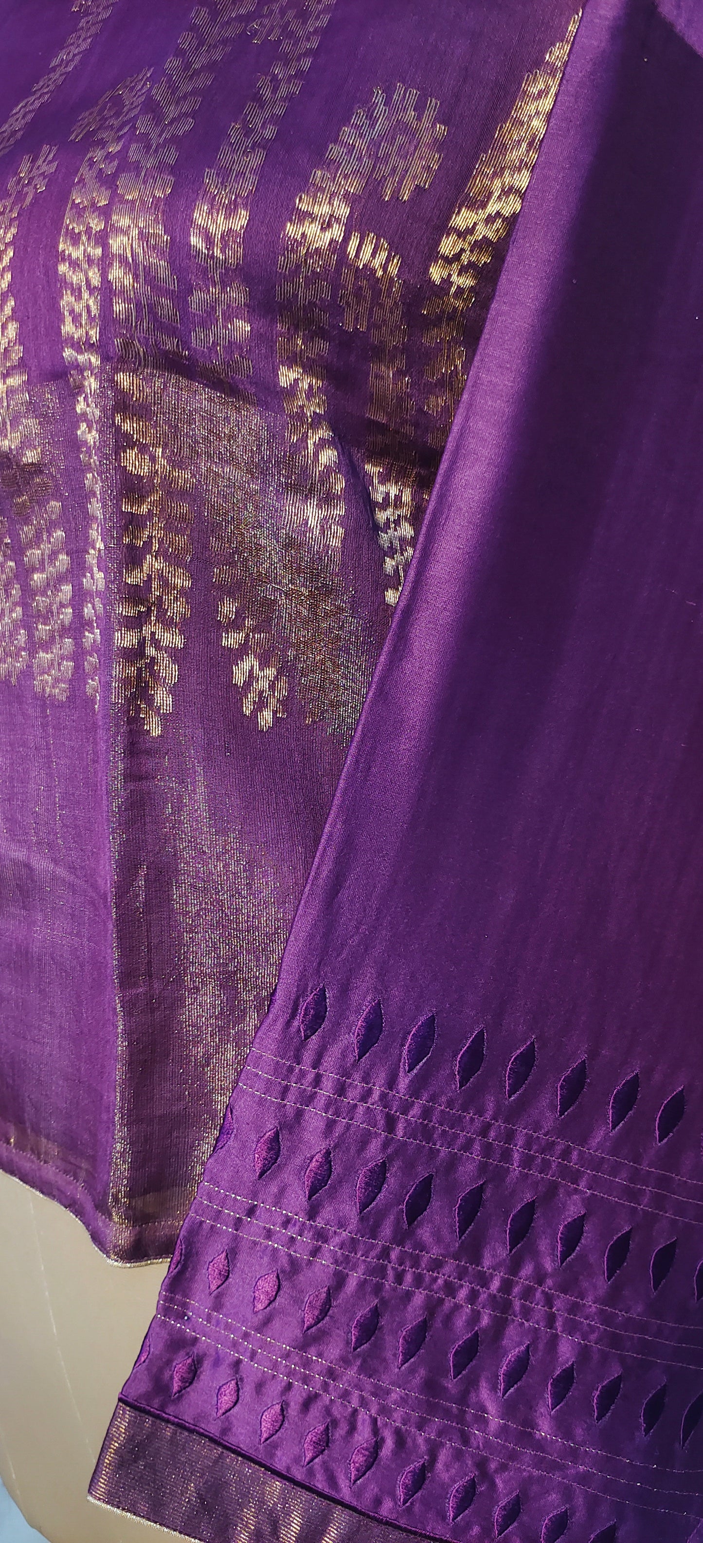 Semistitched Chanderi Ɓlouse