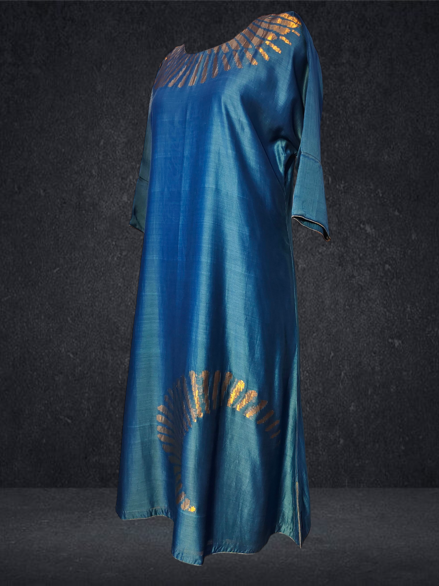 Stitched Chanderi Long Dress VISHAL KAPUR STUDIO