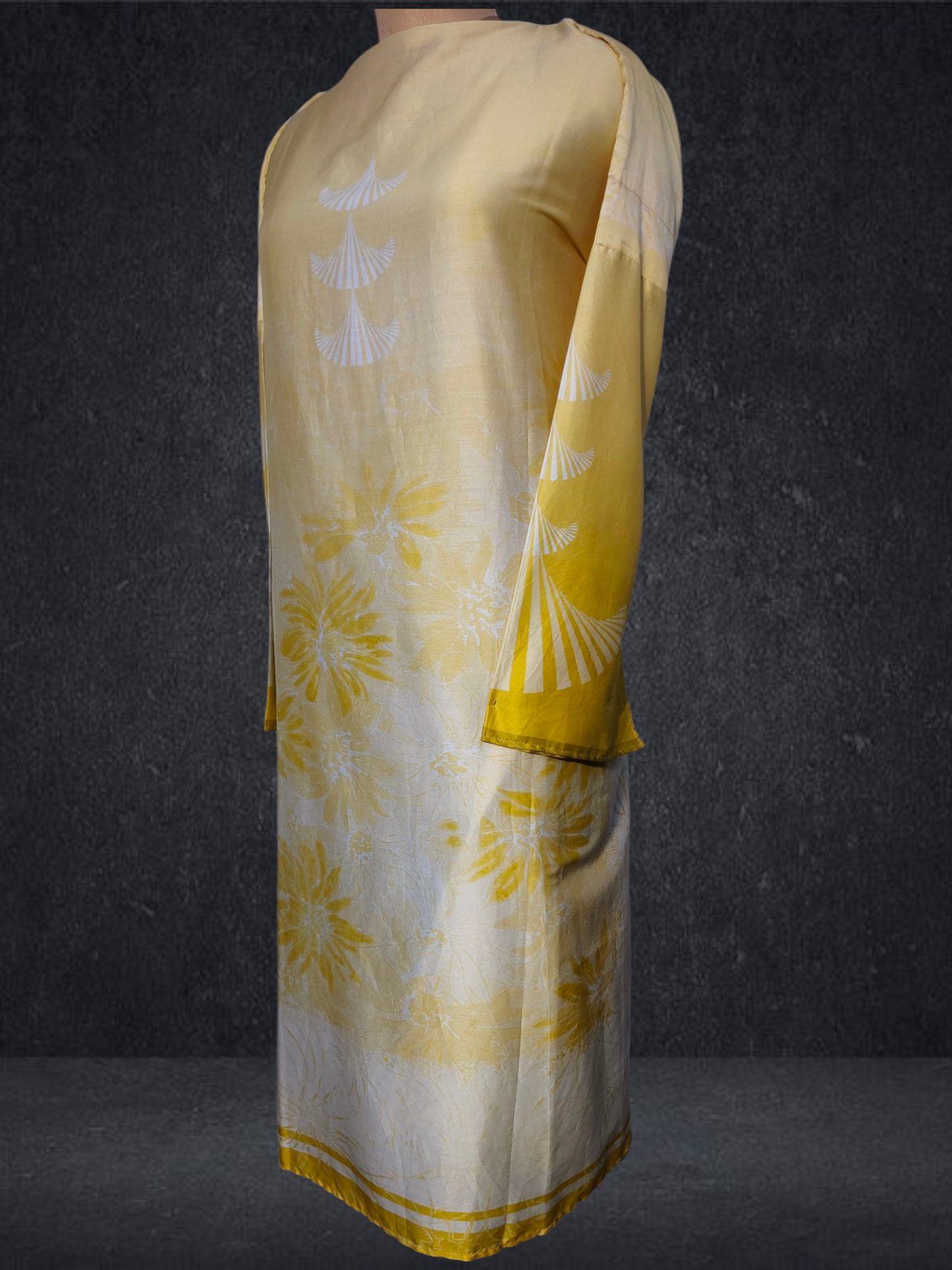 Semi Stitched Chanderi Formal Suitset