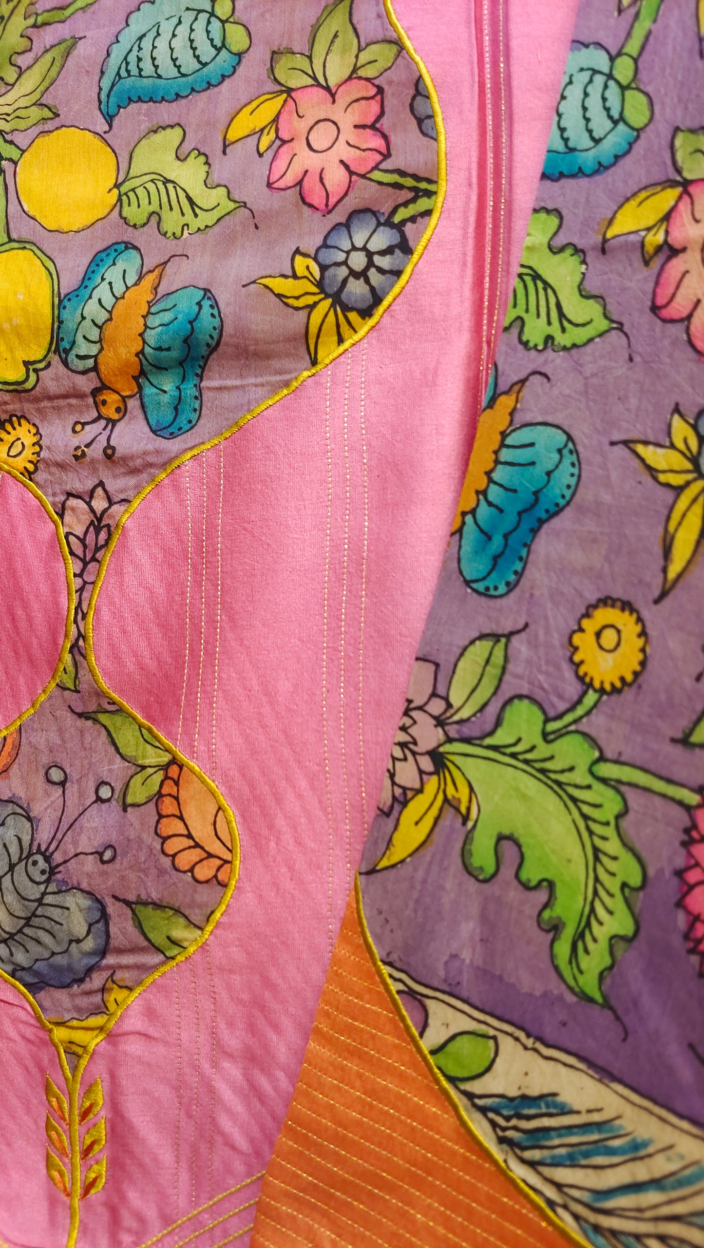 Semi Stitched Chanderi Kalamkari Ɓlouse